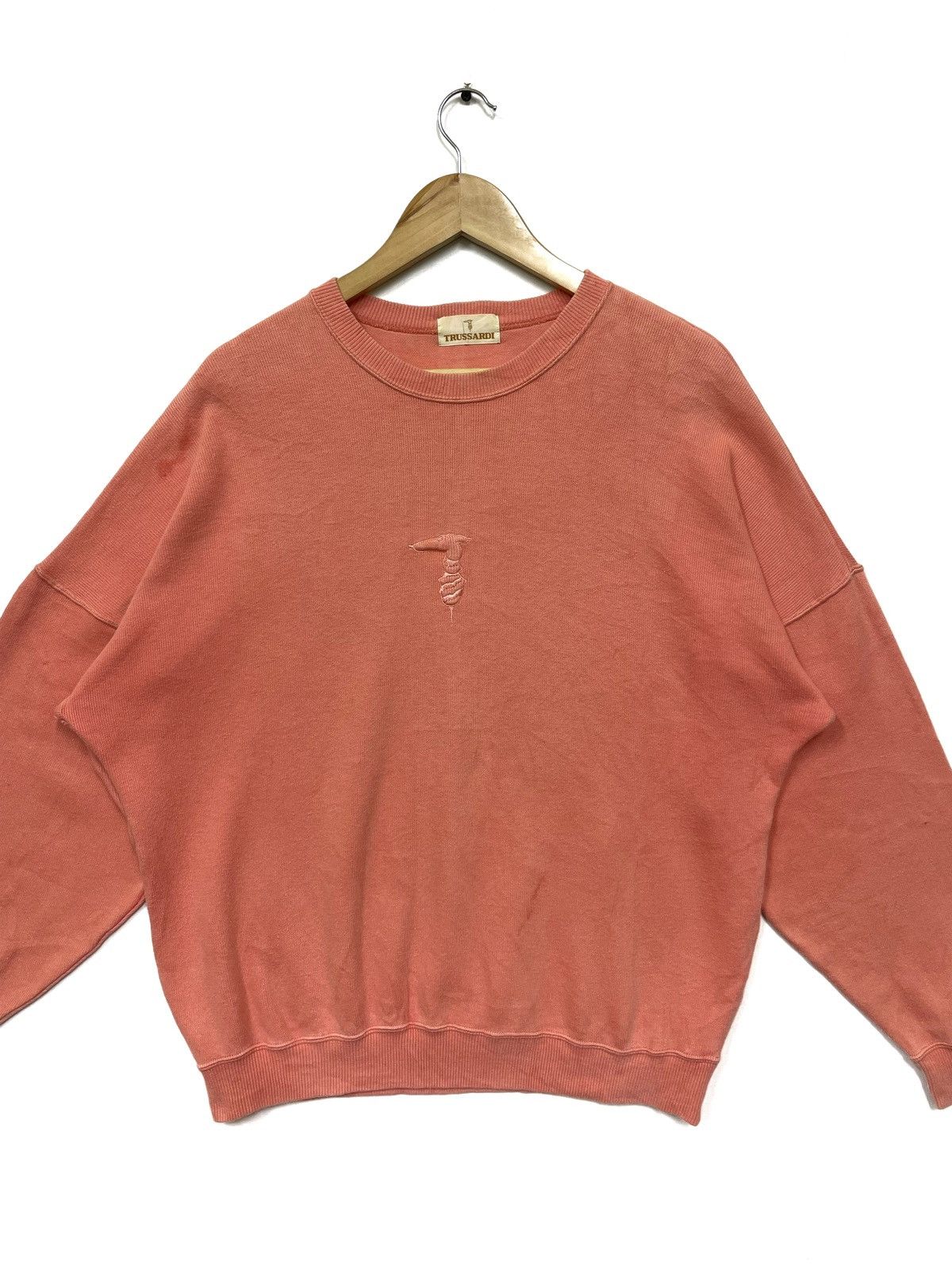 Trussardi × Vintage Vintage 90s Trussardi Center Logo Embroidered Size US L / EU 52-54 / 3 - 3 Thumbnail