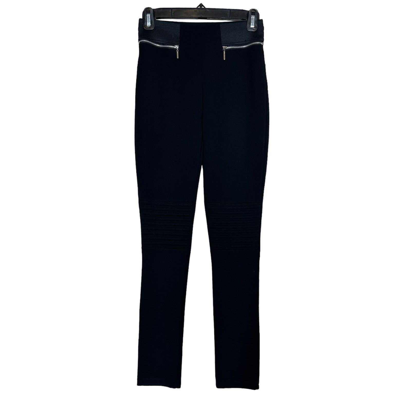 Zara Zara black moto pull on skinny pants size Small Size 28" / US 6 / IT 42 - 5 Thumbnail