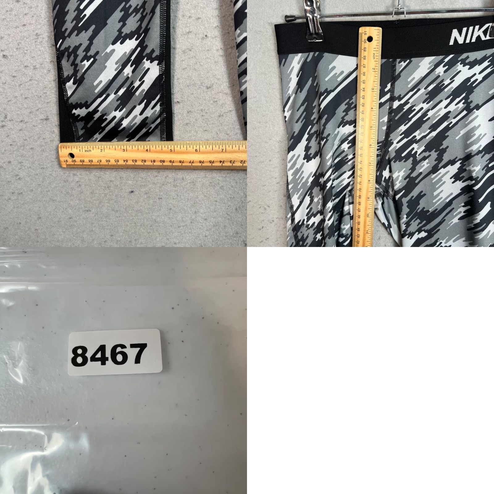 Nike Nike Pro Dri-Fit Womens Small Compression Leggings Gray Black Size 28" / US 6 / IT 42 - 8 Thumbnail