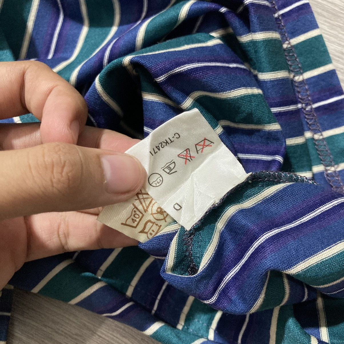 Vintage 🇮🇹 1990s Vintage Pavesi Polvato Silk Striped Shirt Luxury Size US L / EU 52-54 / 3 - 15 Thumbnail