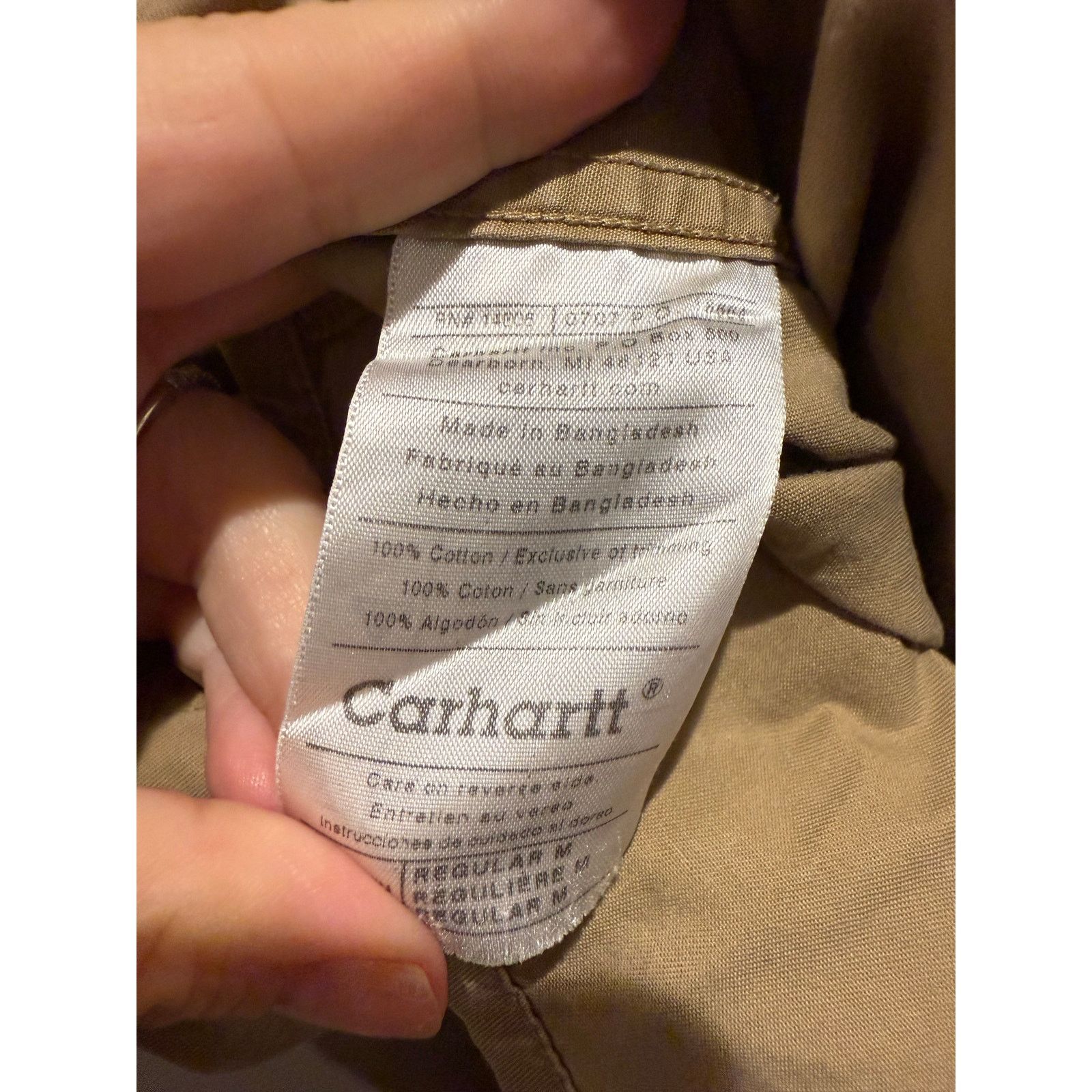 Carhartt Carhartt Western Snap Shirt Tan 100% Cotton Long Sleeve M Size M / US 6-8 / IT 42-44 - 4 Thumbnail