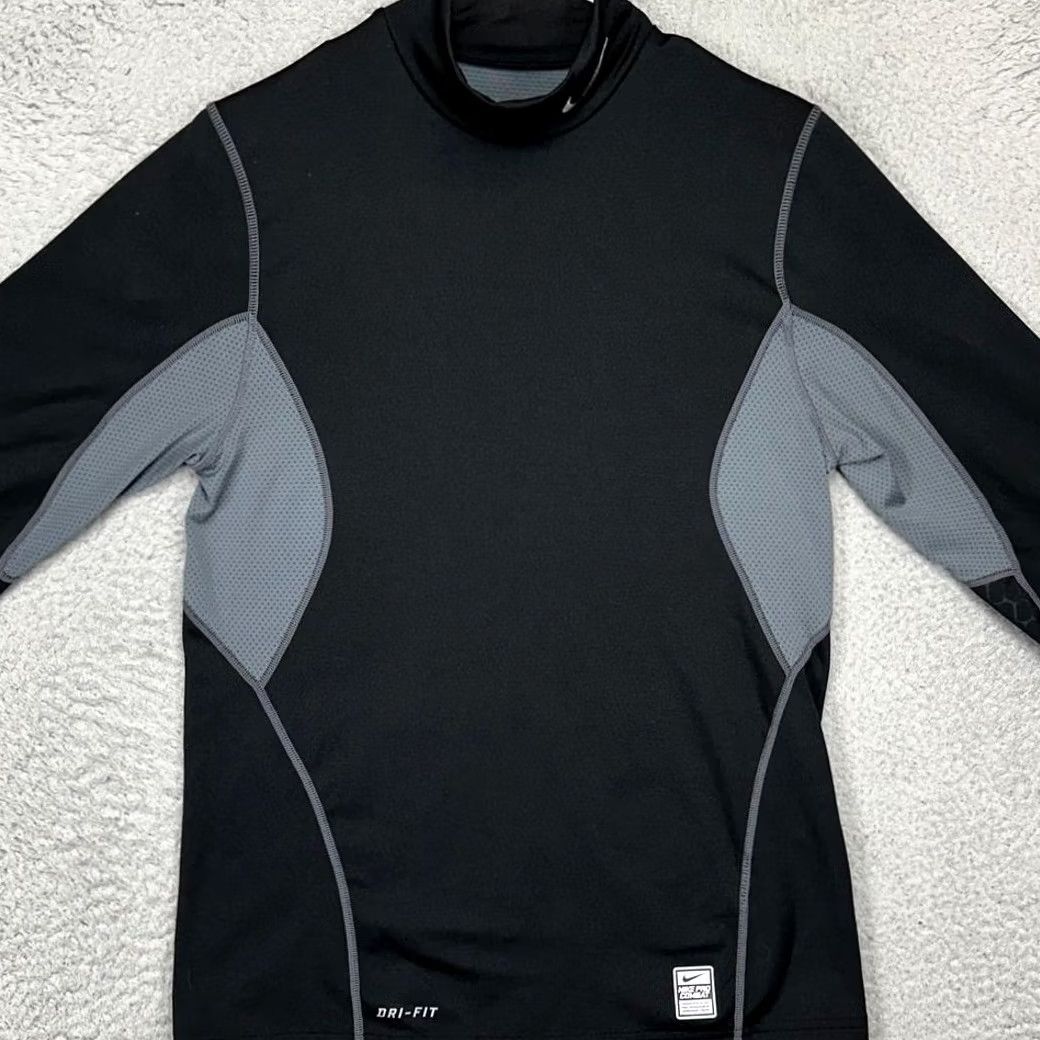 Nike Nike Pro Combat Pullover Shirt Mens Small Black Gray Athletic Cold Weather Gear Size US S / EU 44-46 / 1 - 2 Thumbnail