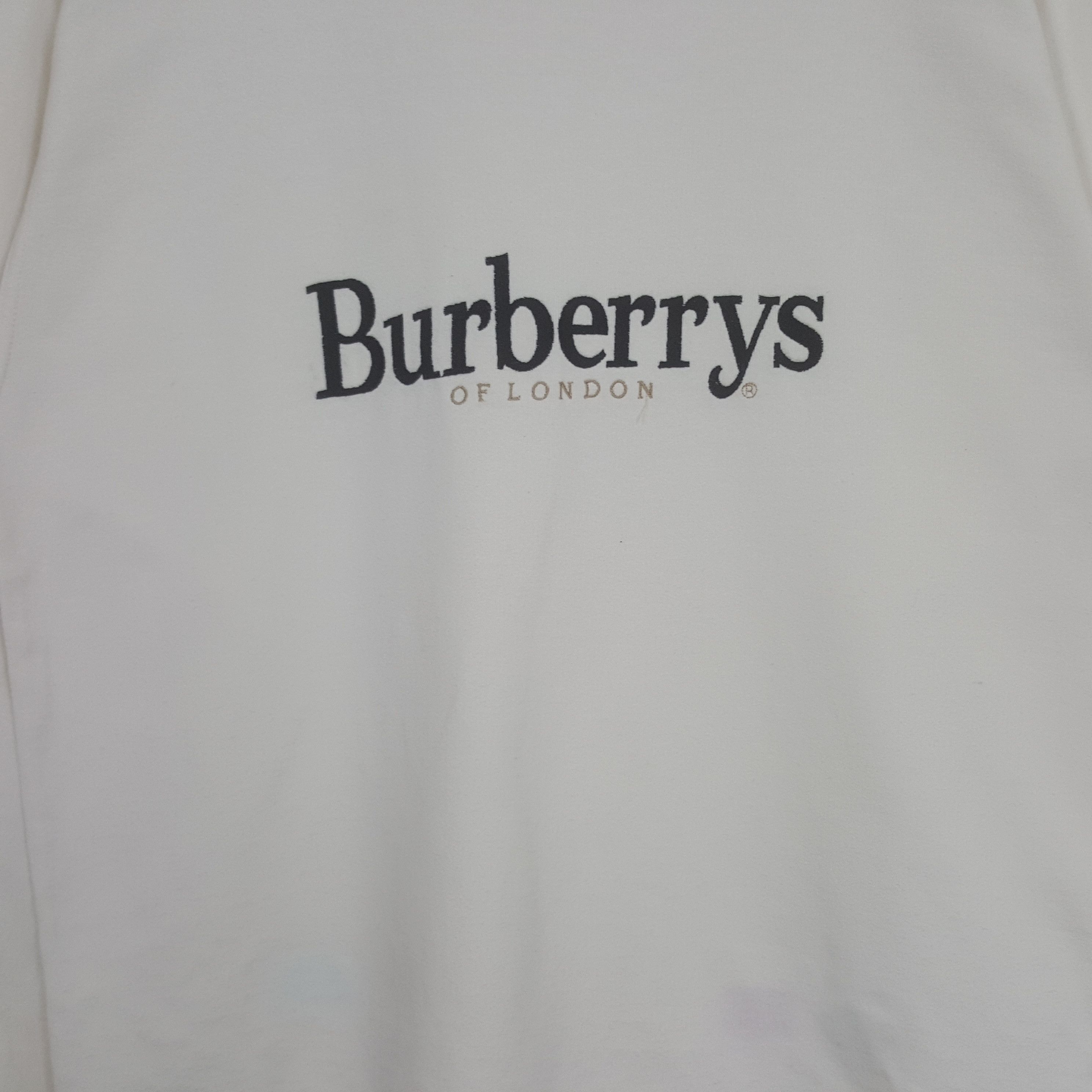 Rare!!Vintage BURBERRYS London Sweatshirt Single Pocket Stripes biglogo spellout embroidery vintage men clothing on sale Brand Burberrys