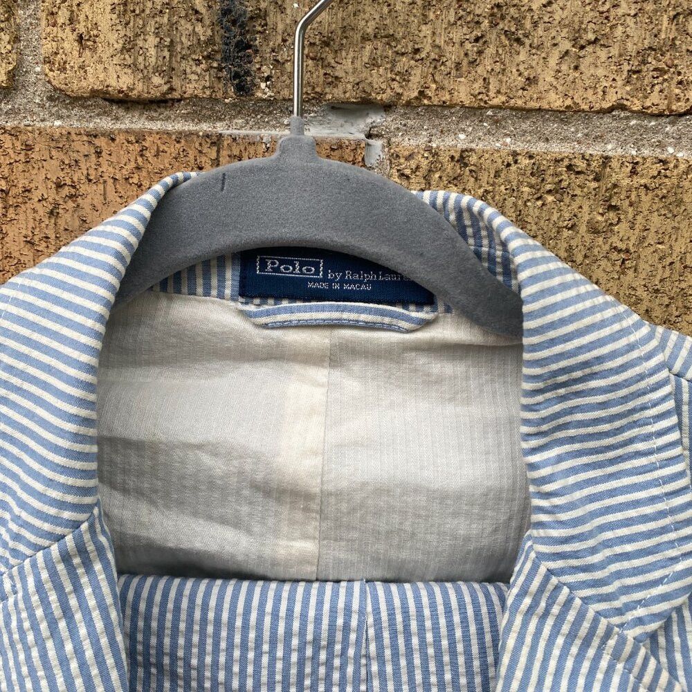 Polo Ralph Lauren Polo Soft Modern Fit Seersucker Jacket Polo Ralph Lauren St Size 44R - 7 Thumbnail