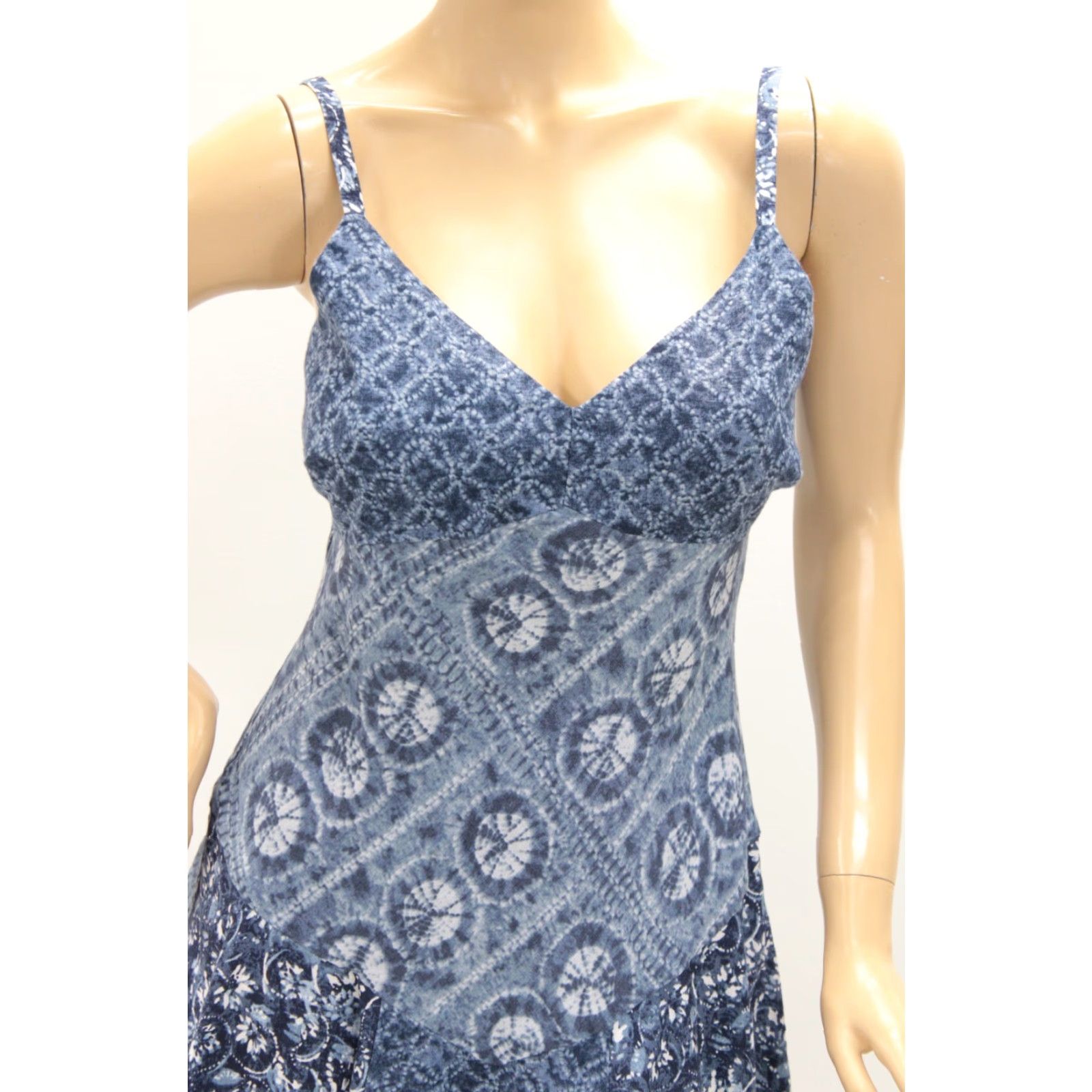 Ralph Lauren VINTAGE Lauren Ralph Lauren Patchwork Tank Dress Blue Linen Patchwork Tank Dress 8 Womens Boho Vacation Casual Women Size M / US 6-8 / IT 42-44 - 6 Thumbnail