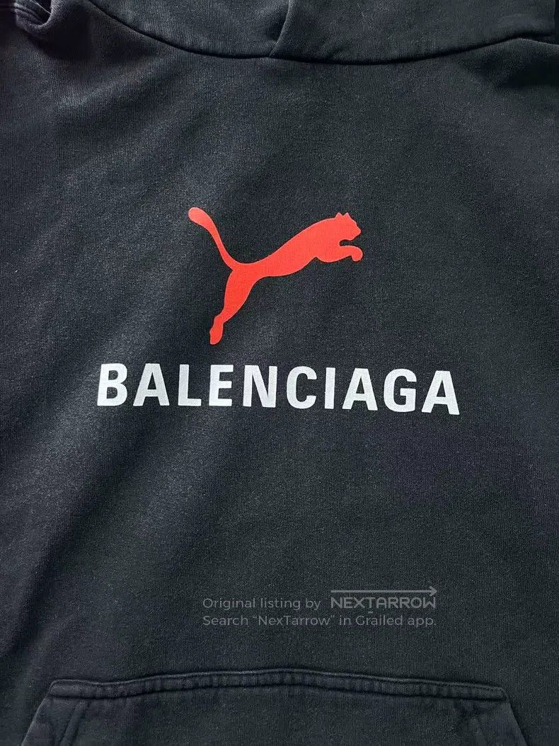 Balenciaga Balenciaga Cut and Washed Faded Hooded Sweatshirt Size US L / EU 52-54 / 3 - 3 Thumbnail