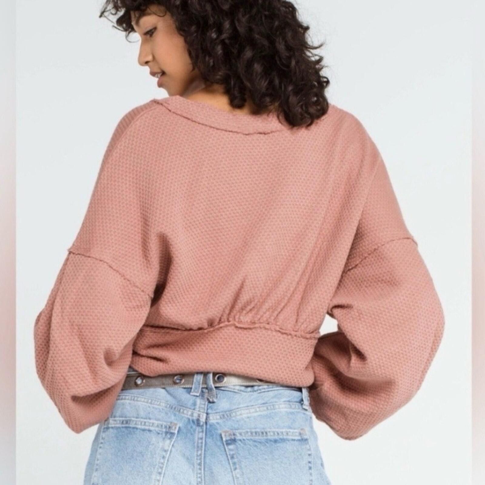 Free People Free People We The Free Fall For You Cropped Waffle Knit M Size M / US 6-8 / IT 42-44 - 3 Thumbnail