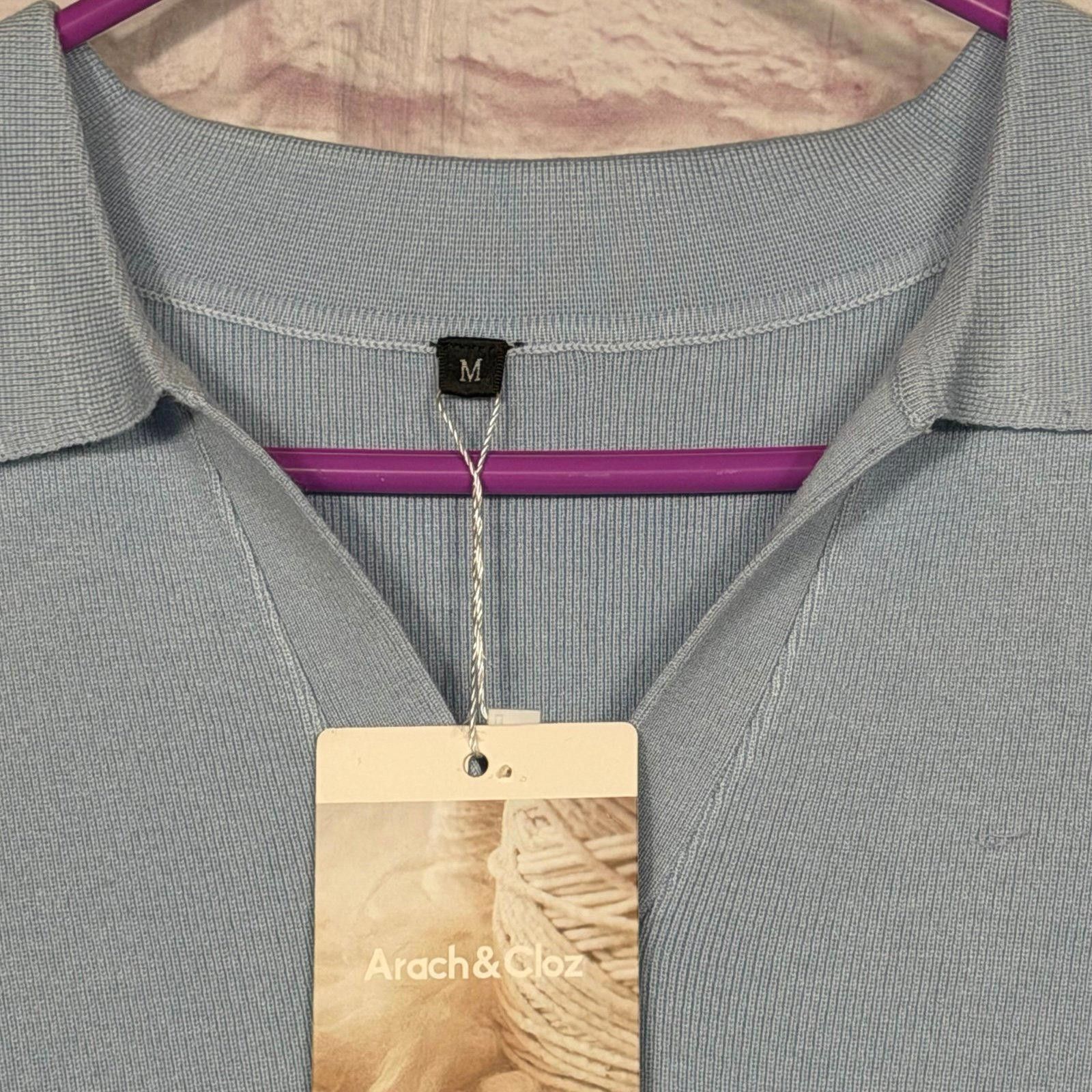 Other Arach & Cloz Light Blue Polo Shirt Medium NWT Size M / US 6-8 / IT 42-44 - 3 Thumbnail