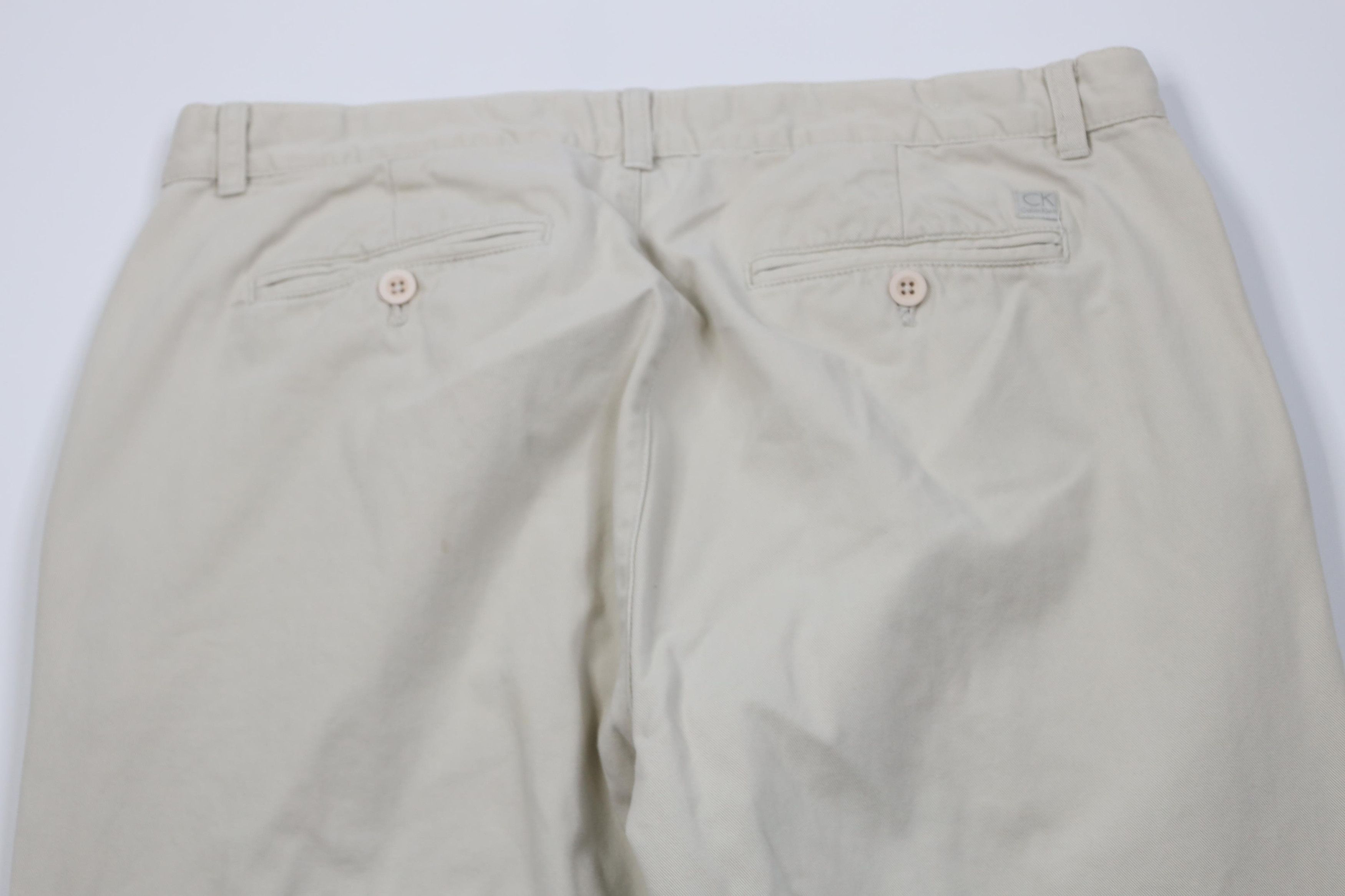 Calvin Klein Vintage 90s Y2K Calvin Klein Sandwash Wide Leg Chino Pants Size US 34 / EU 50 - 11 Thumbnail