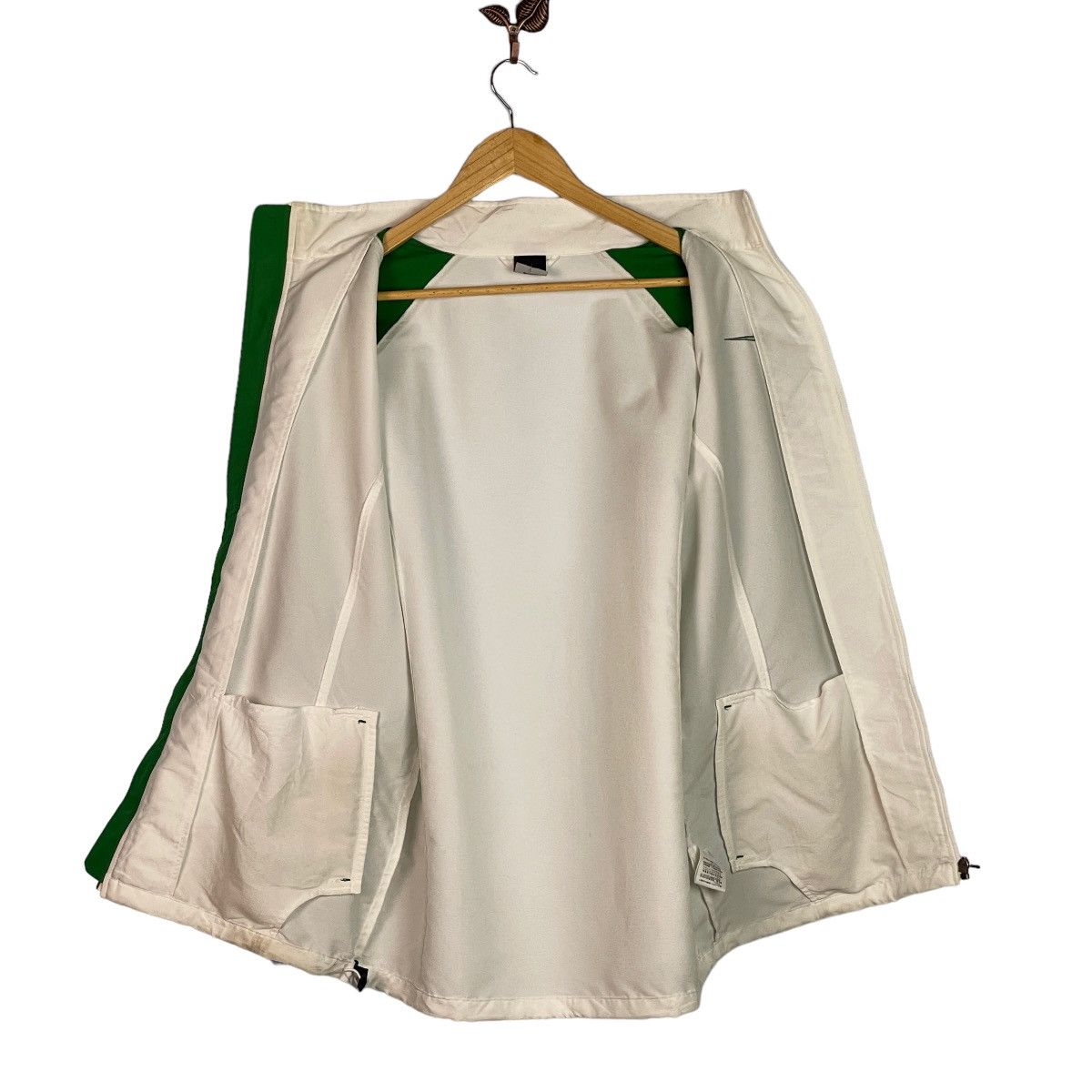Nike 🔥LAST PRICE🔥 Nike Rare Green White Zipper Windbreaker Size US L / EU 52-54 / 3 - 13 Thumbnail