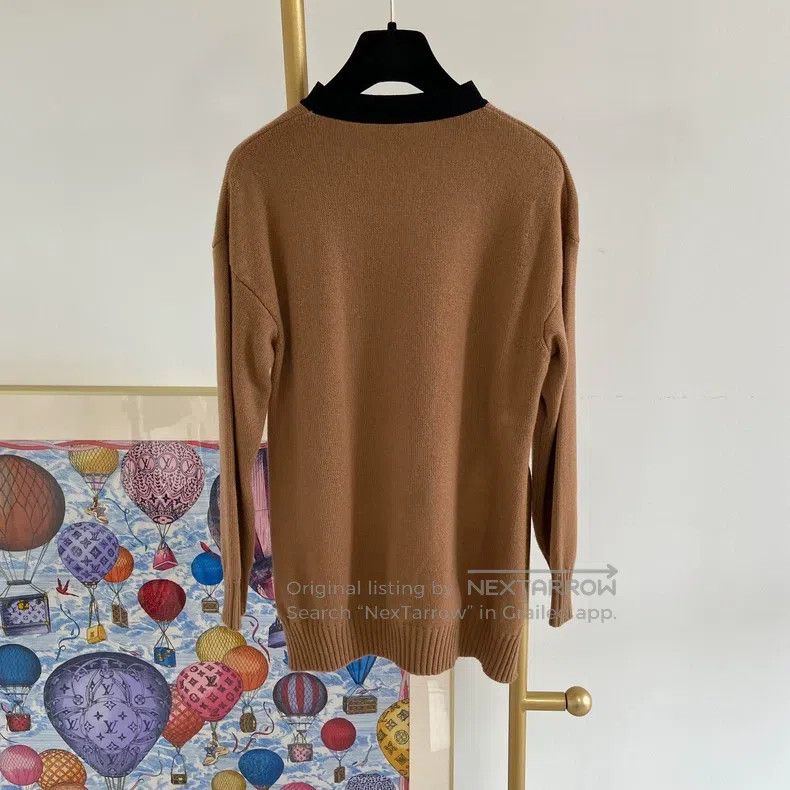 Fendi Fendi Khaki Cashmere Knit Top Size XS / US 0-2 / IT 36-38 - 2 Thumbnail