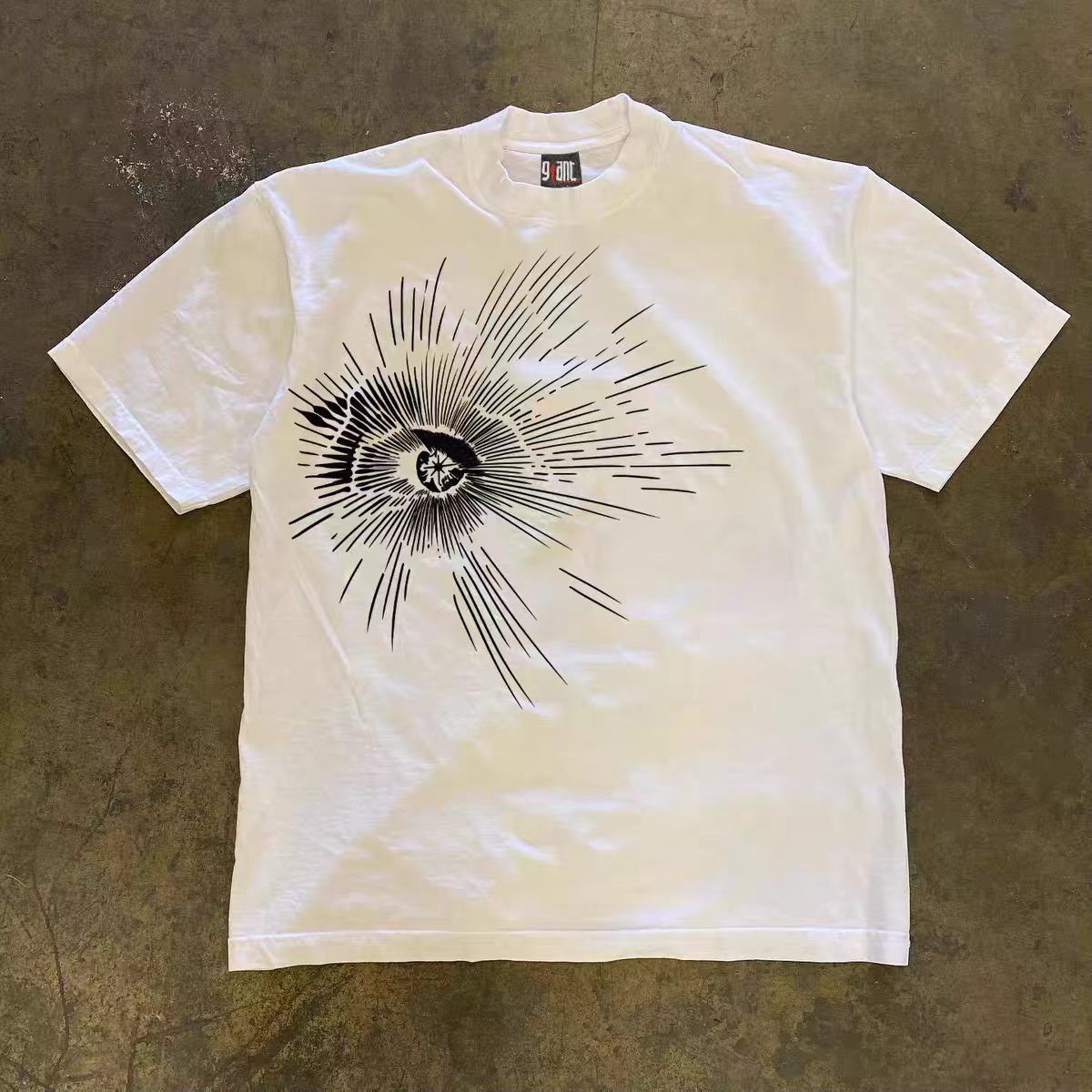 Vintage White casual retro eye print t-shirt Size US M / EU 48-50 / 2 - 1 Thumbnail