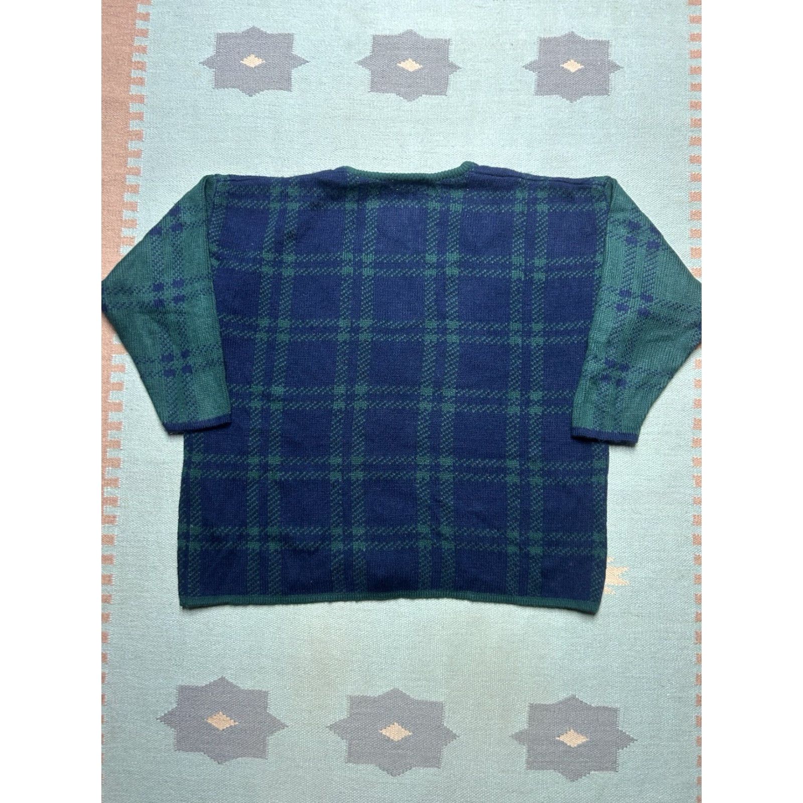 Vintage VINTAGE Stefano international cardigan sweater acrylic knit plaid women’s 26/28 Size 4XL / US 24-26 - 5 Thumbnail