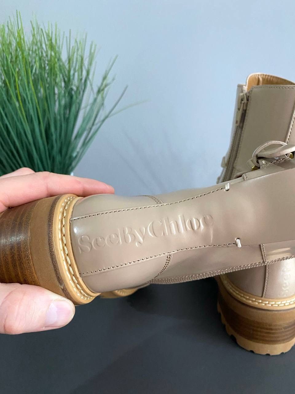 See by Chloe See By Chloe Mallory Lace Leather Buckle Combat Boots, 37 Size US 7 / IT 37 - 7 Thumbnail