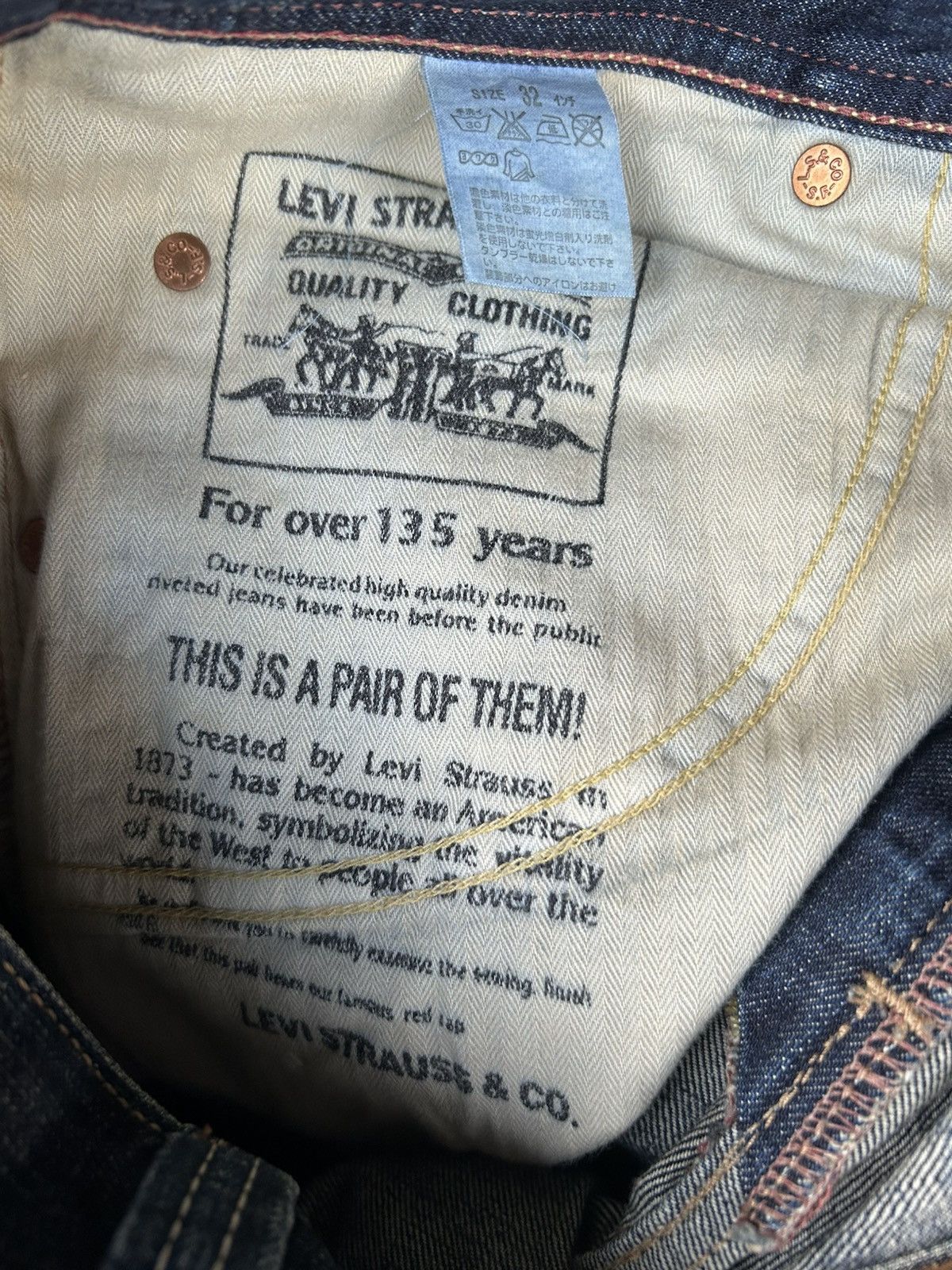 Kapital Flare Vintage Levis Hippies Style Distressed Denim Jeans Size US 34 / EU 50 - 8 Thumbnail