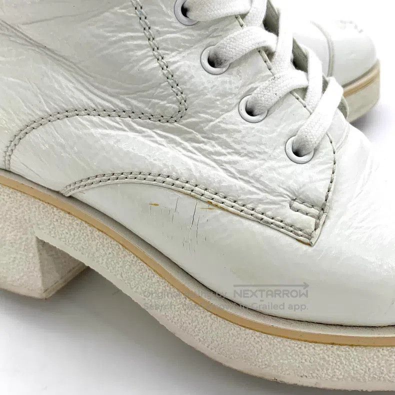 Chanel Chanel White double C lace-up thick-heeled boots Martin bo Size US 6 / IT 36 - 9 Thumbnail