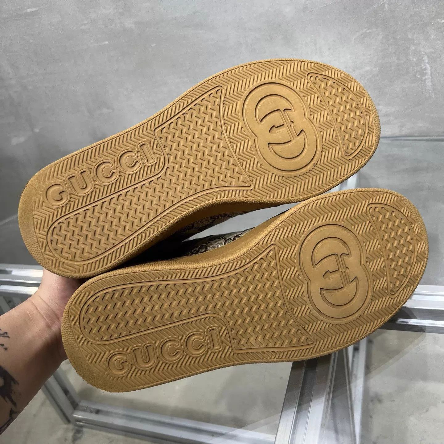 Gucci Gucci Chunky B GG Brown 38.5 Sneaker Size US 8 / IT 38 - 7 Thumbnail