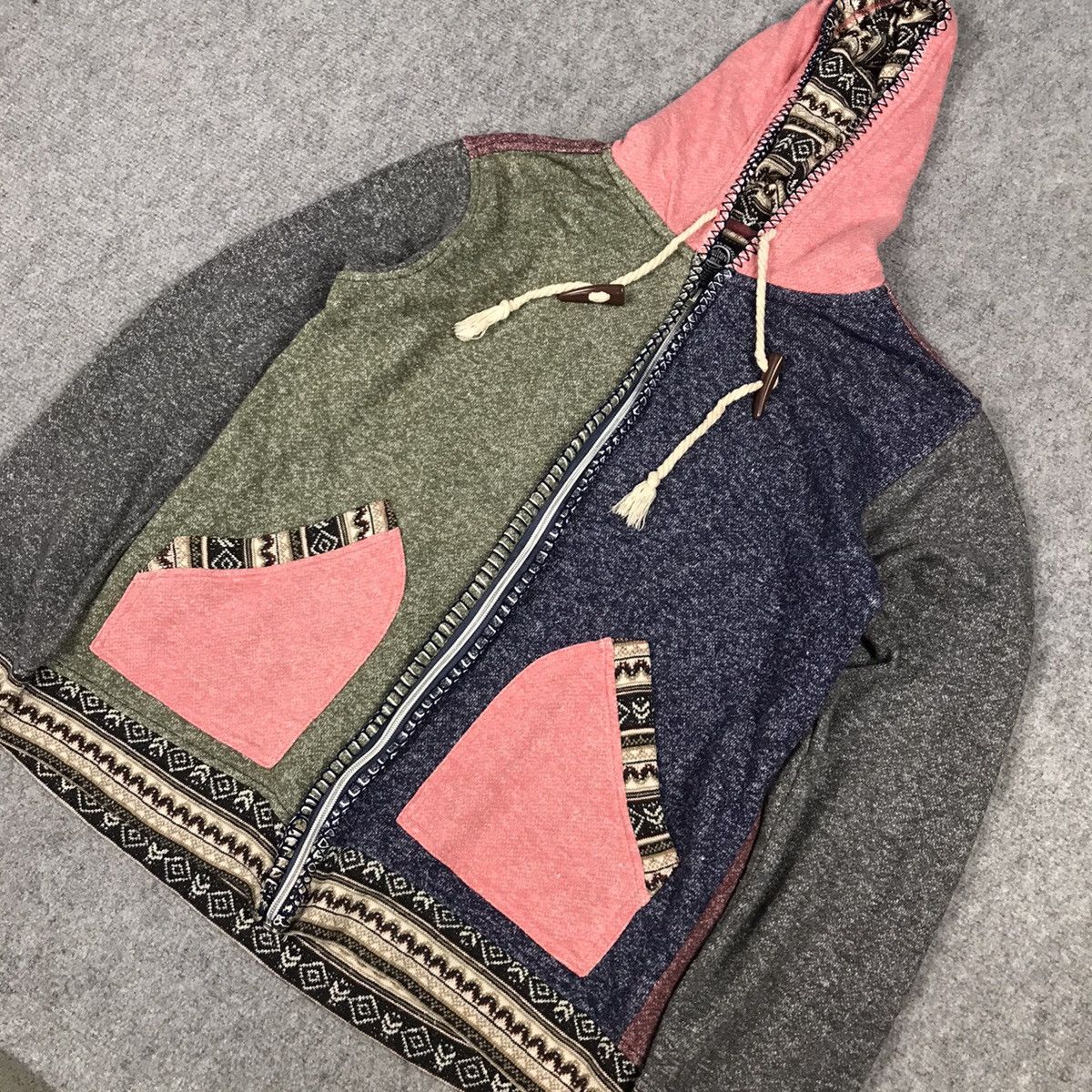 Designer × Japanese Brand CULTURA MIX MULTICOLOUR HOODIES PATCHWORK STYLE Size US M / EU 48-50 / 2 - 2 Thumbnail