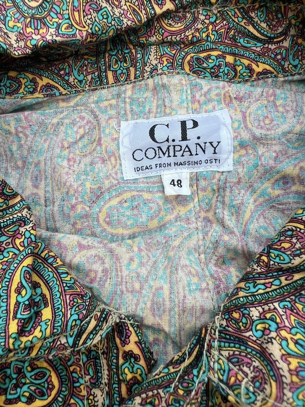 C.P. Company × Massimo Osti × Vintage Vtg🔥80’s Cp Company Persian/Paisley Printed Buttoned Jacket Size US M / EU 48-50 / 2 - 20 Thumbnail