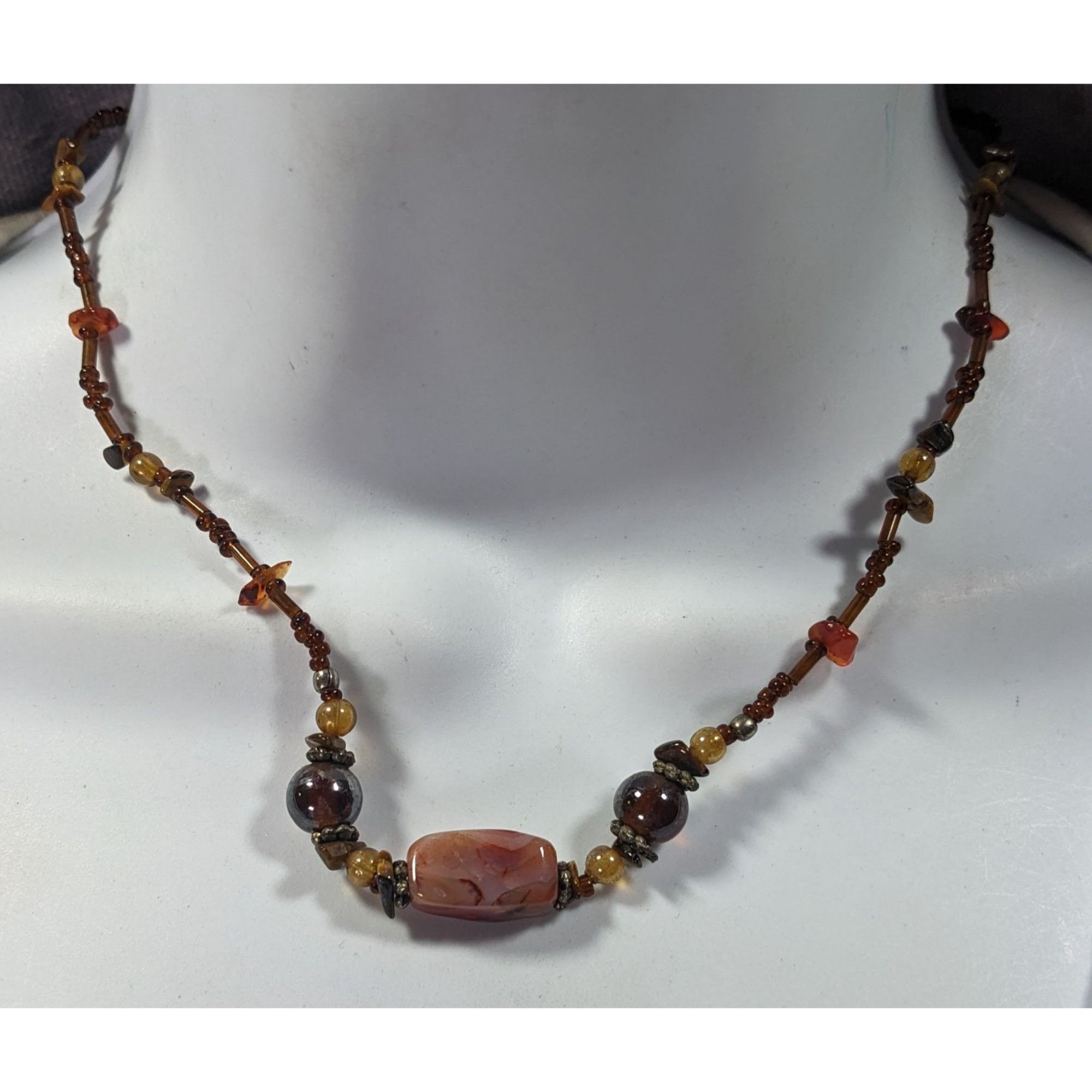 Other Rustic Glass And Gemstone Beaded Necklace Size ONE SIZE - 4 Thumbnail
