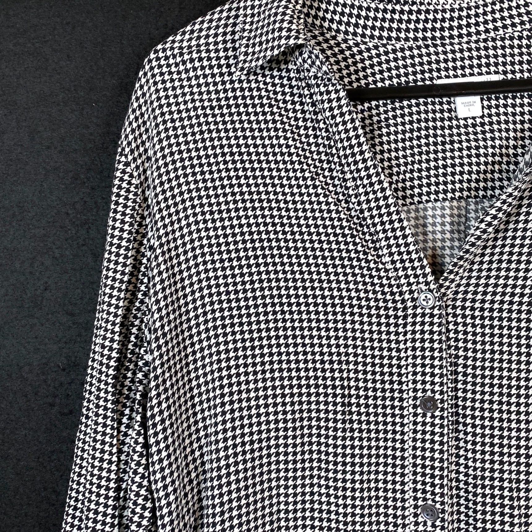 J. Jill J.Jill Blouse Black White Houndstooth Collared Button Down Long Sleeve L Women’s Shirt Sleeve Classic/Fitted Casual Workwear Mens? Size L / US 10 / IT 46 - 3 Thumbnail