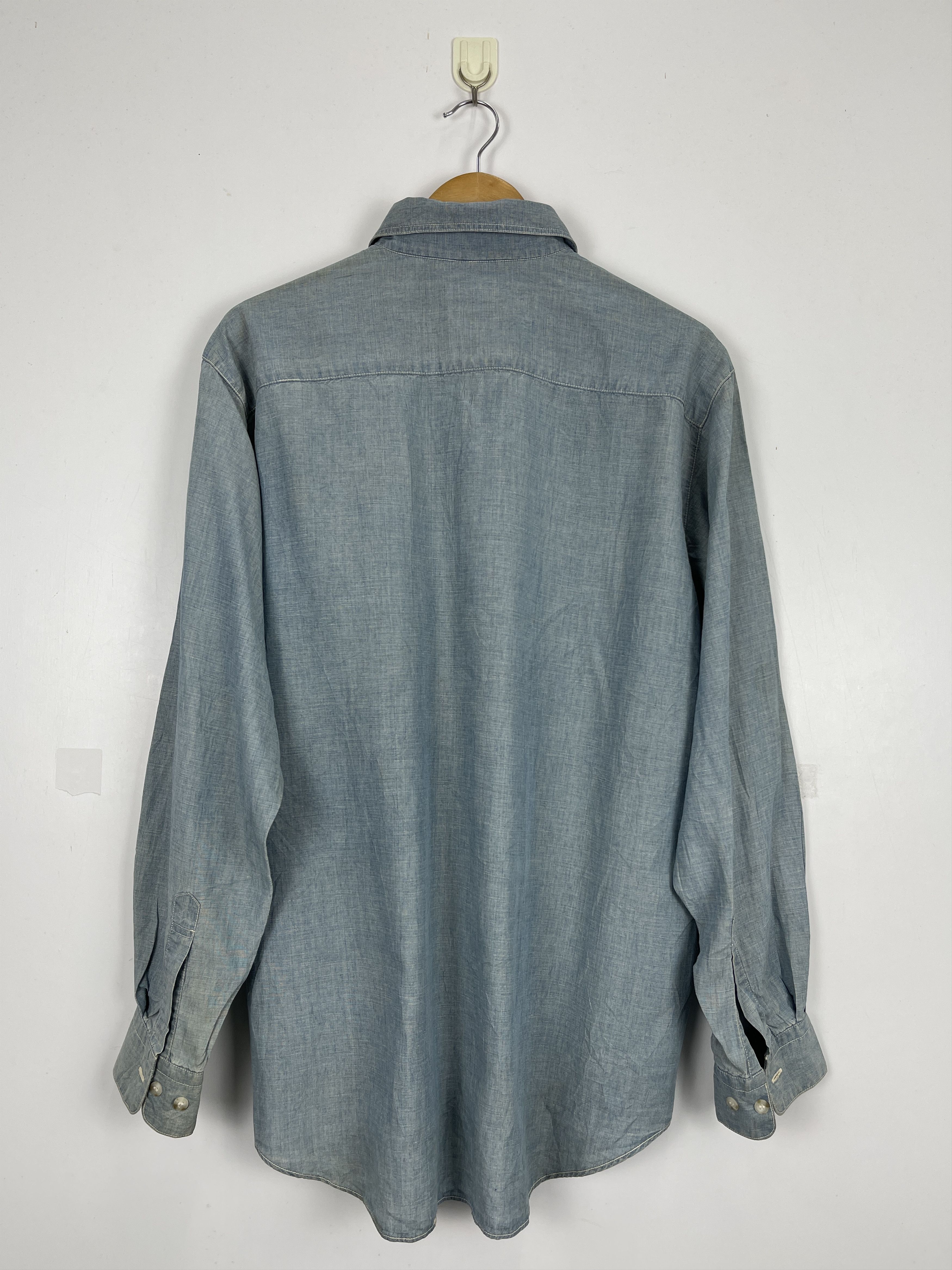Kenzo × Vintage Vintage Kenzo Jeans Single Pocket Denim Shirt TA0408 Size US M / EU 48-50 / 2 - 3 Thumbnail