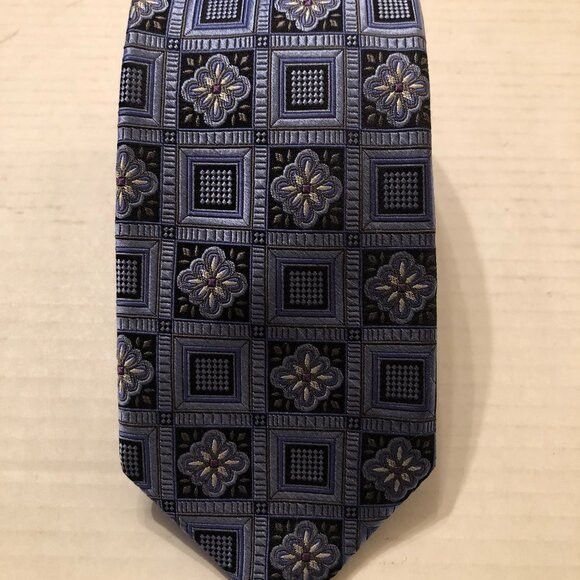 Other JZ Richards men's new blue 100%silk tie 3 1/4" X 62" Size ONE SIZE - 1 Thumbnail