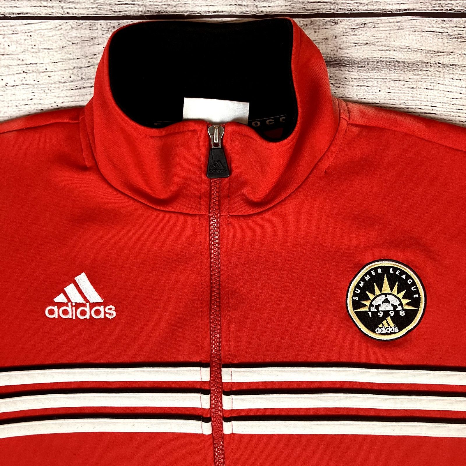 Adidas × Vintage Vintage 1998 Adidas France Training Camp Soccer Jacket Size US L / EU 52-54 / 3 - 4 Thumbnail