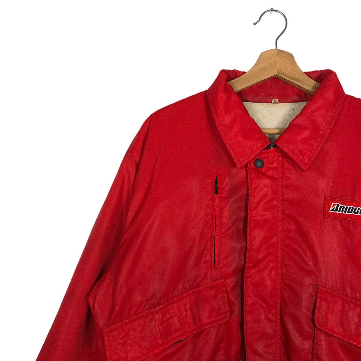 Japanese Brand 🔥VINTAGE RACING BRIDGESTONE BOMBER JACKET SPORTSWEAR Size US L / EU 52-54 / 3 - 6 Thumbnail