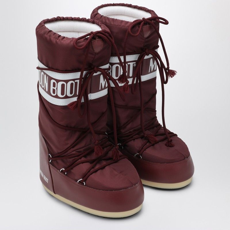 Moon Boot Bordeaux Icon Boot In Nylon