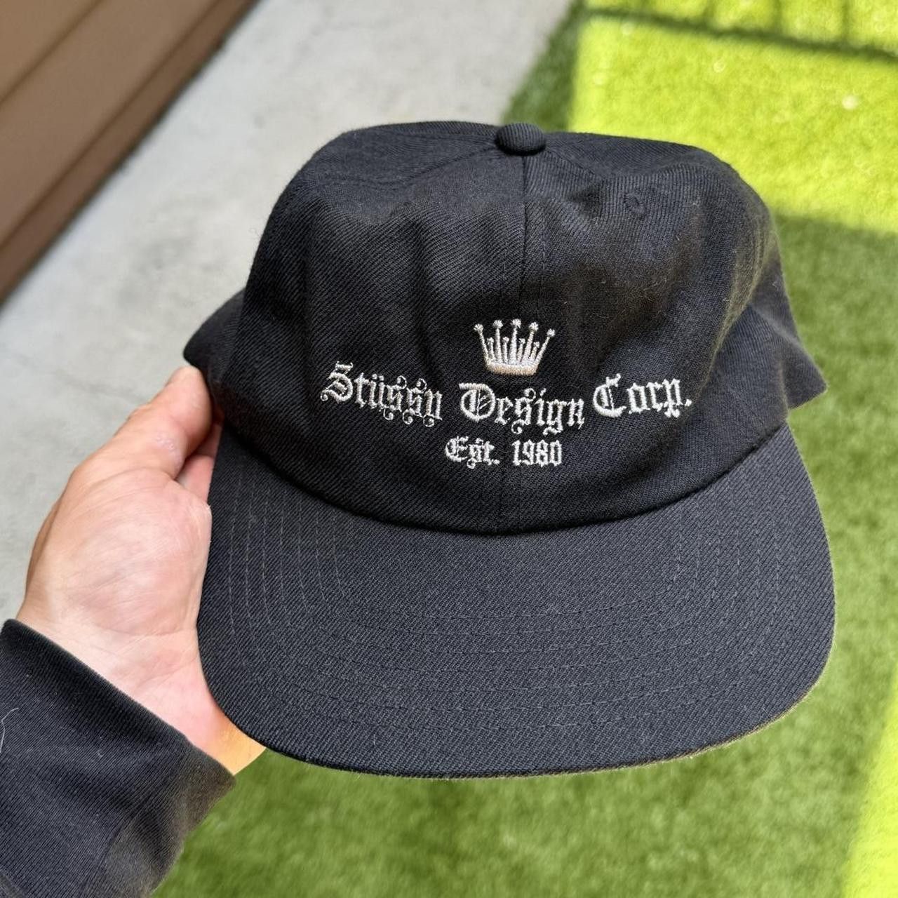 Stussy Stüssy Helvetica Logo Cadet Cap Black | Grailed