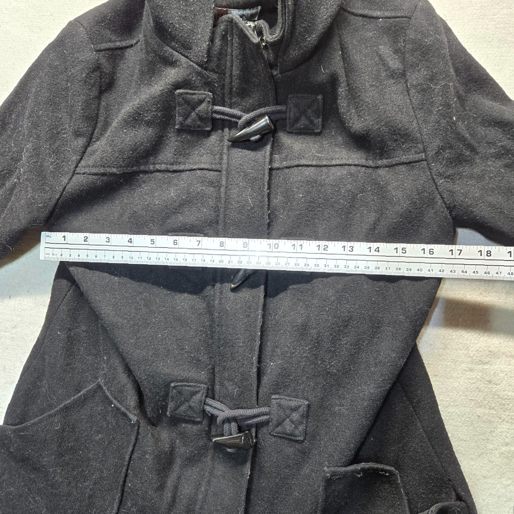 Merona Merona Black Trench Coat Jacket Hooded Adult Women's Size L Large Size L / US 10 / IT 46 - 7 Thumbnail