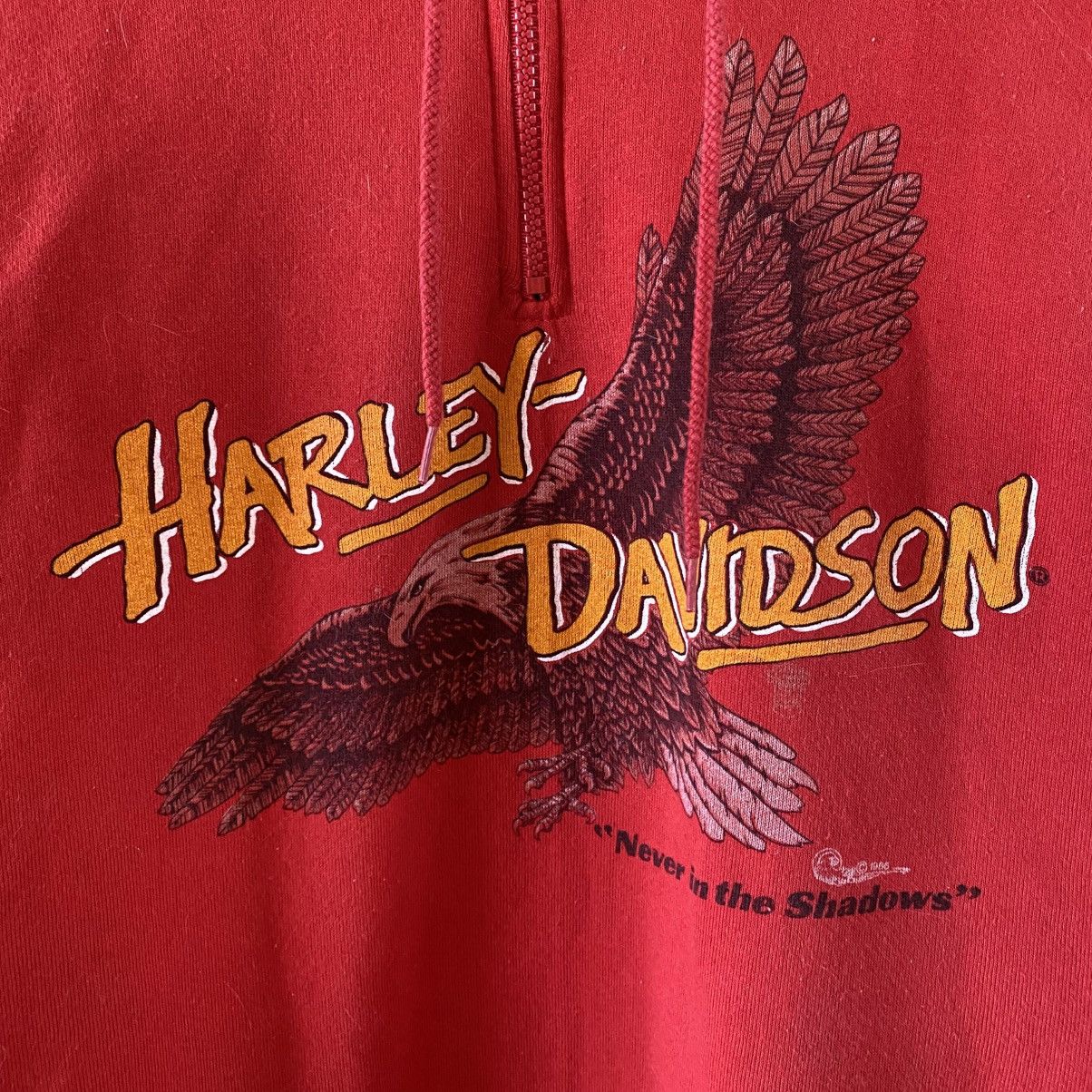 Vintage Harley Davidson Red 1986 Sweatshirt Double Sided