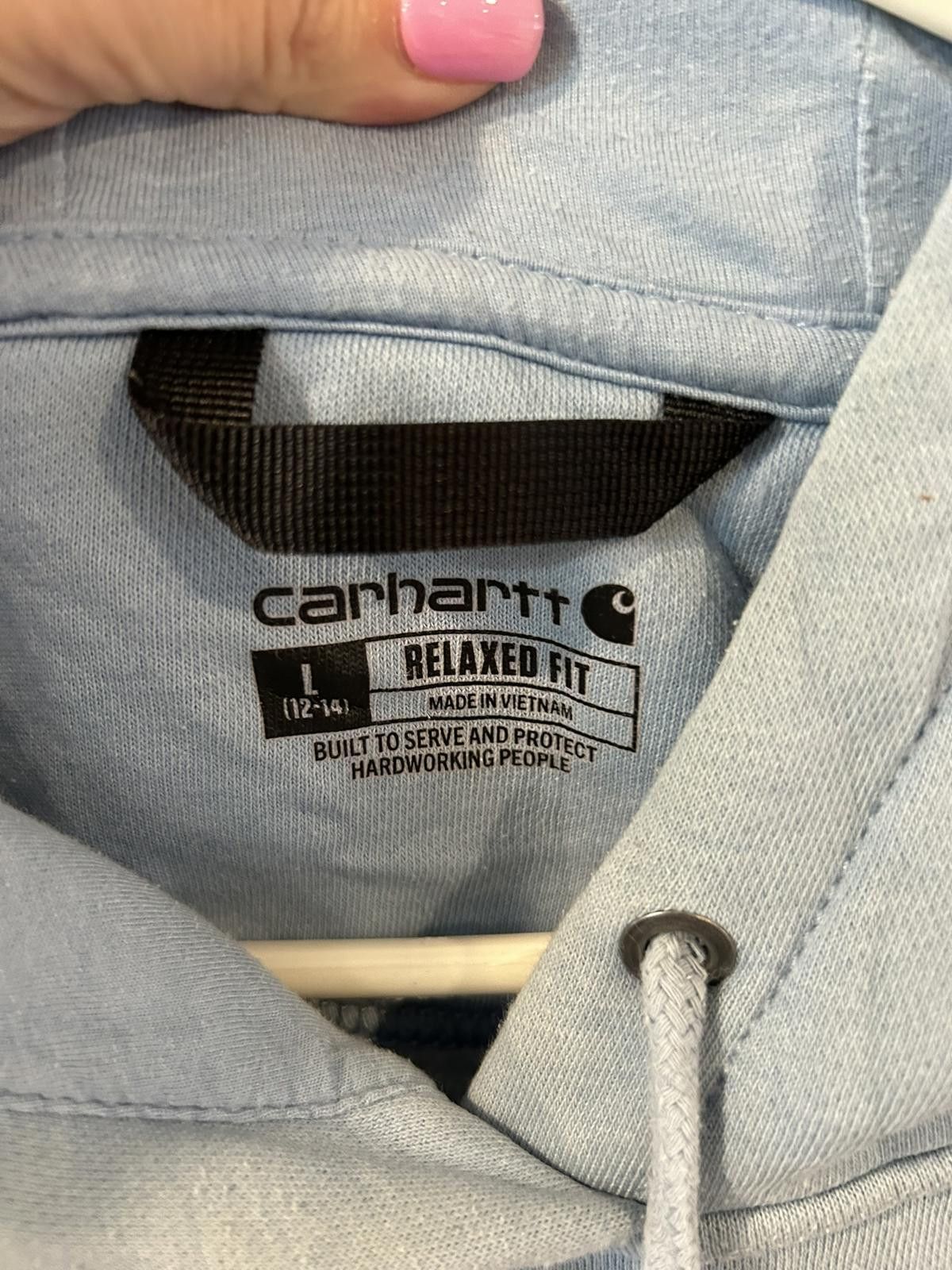 Carhartt Carhartt Women's Light Blue Hoodie Sweatshirt Size L / US 10 / IT 46 - 4 Thumbnail