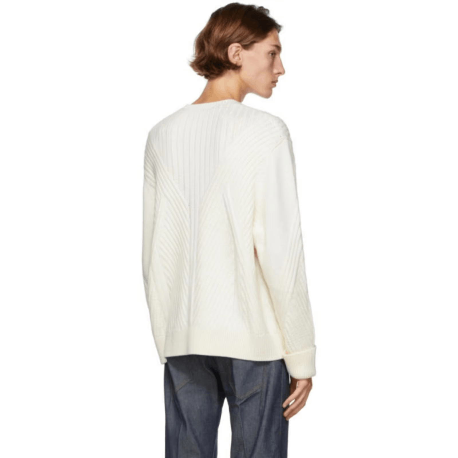 Neil Barrett Off-White Multi Knit Sweater Size US S / EU 44-46 / 1 - 1 Thumbnail