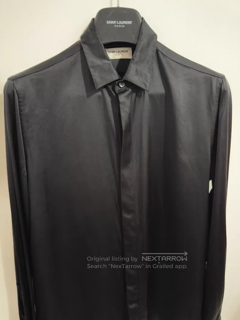 Saint Laurent Paris Saint Laurent Paris size 37 Satin Mulberry Silk Black Samu Size US S / EU 44-46 / 1 - 2 Thumbnail