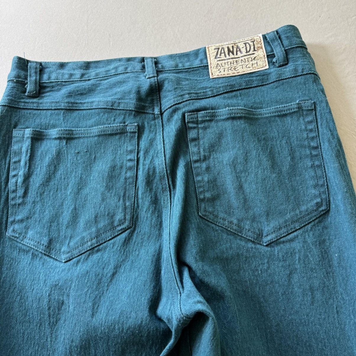 Other Vintage 80s Zana-Di Slim Teal Jeans Size 40" / US 18 - 5 Thumbnail