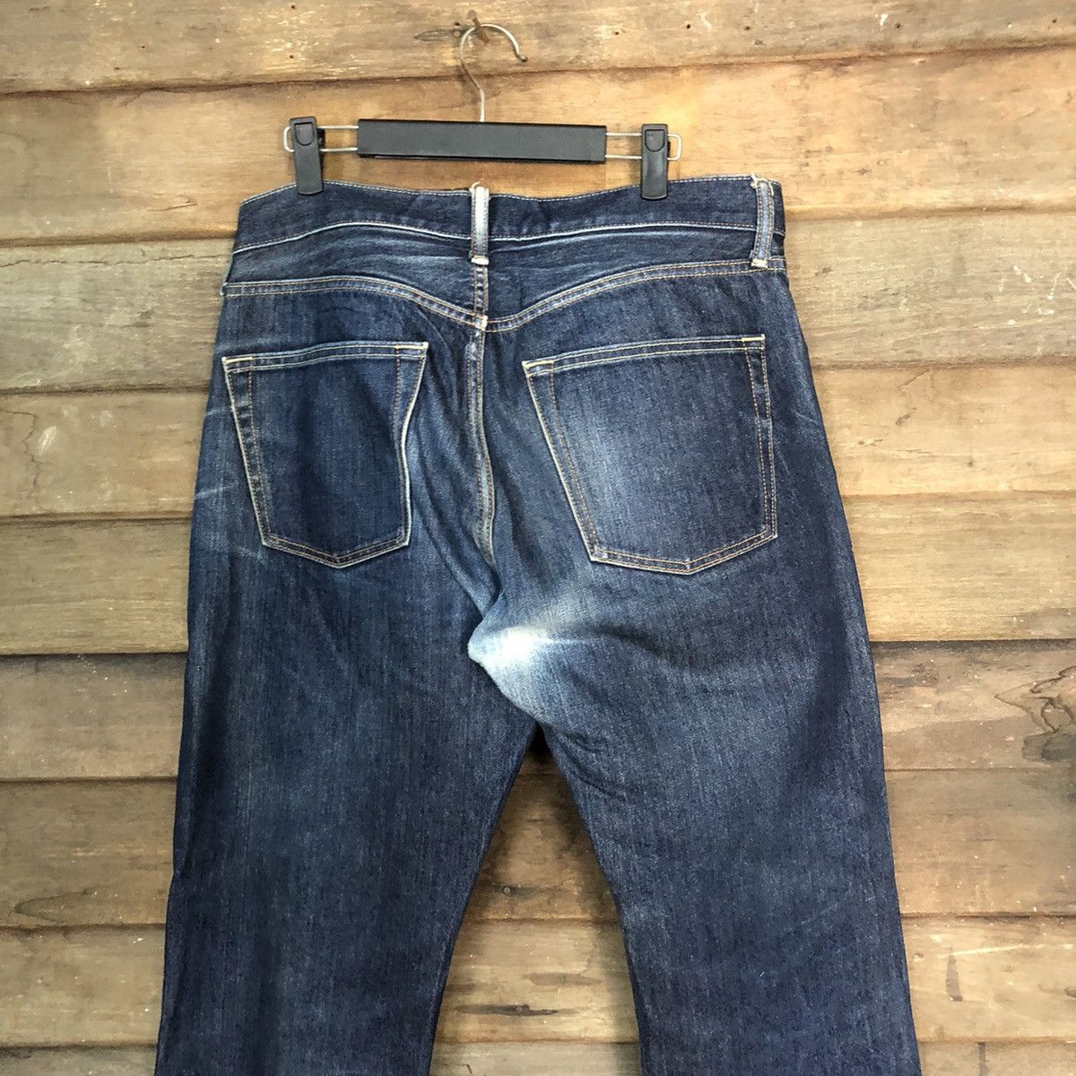 Japanese Brand Uniqlo Jeans Blue Distressed Denim Pants #7324 Size US 35 - 13 Thumbnail