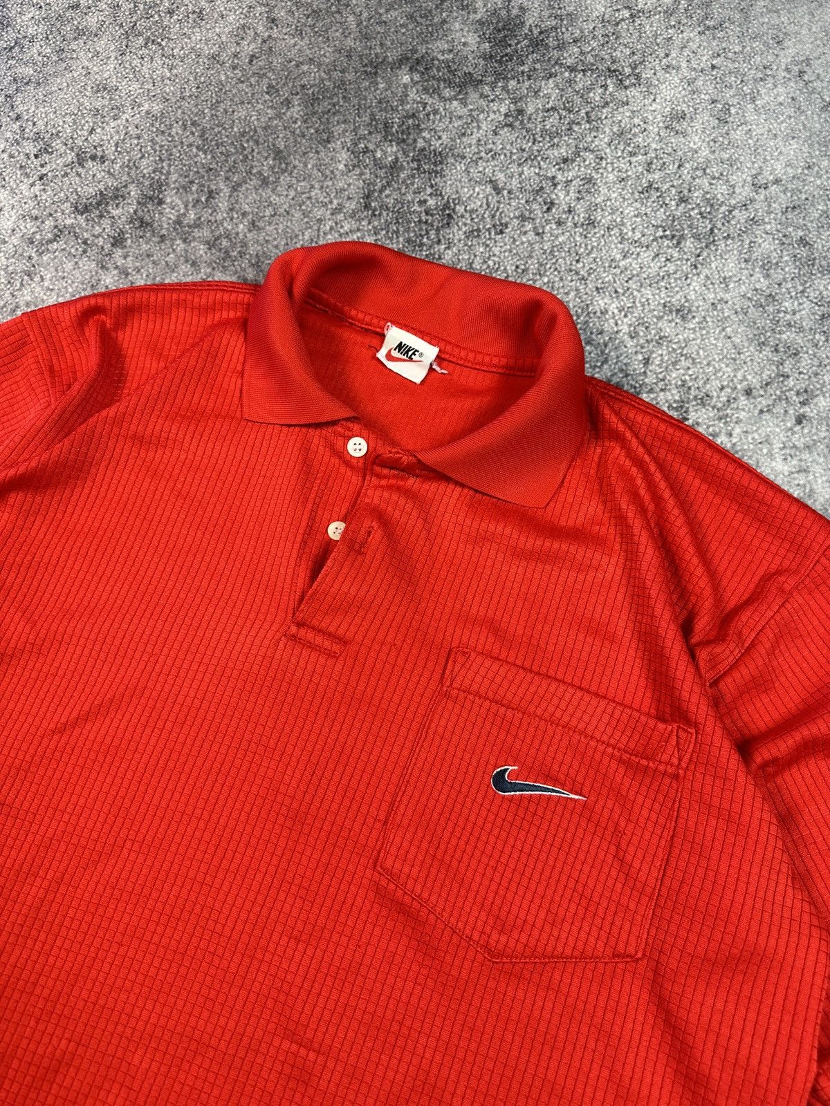 Nike × Vintage Y2K Vintage Nike Red Polos Streetwear Rare Style M VTg USA Size US M / EU 48-50 / 2 - 2 Thumbnail