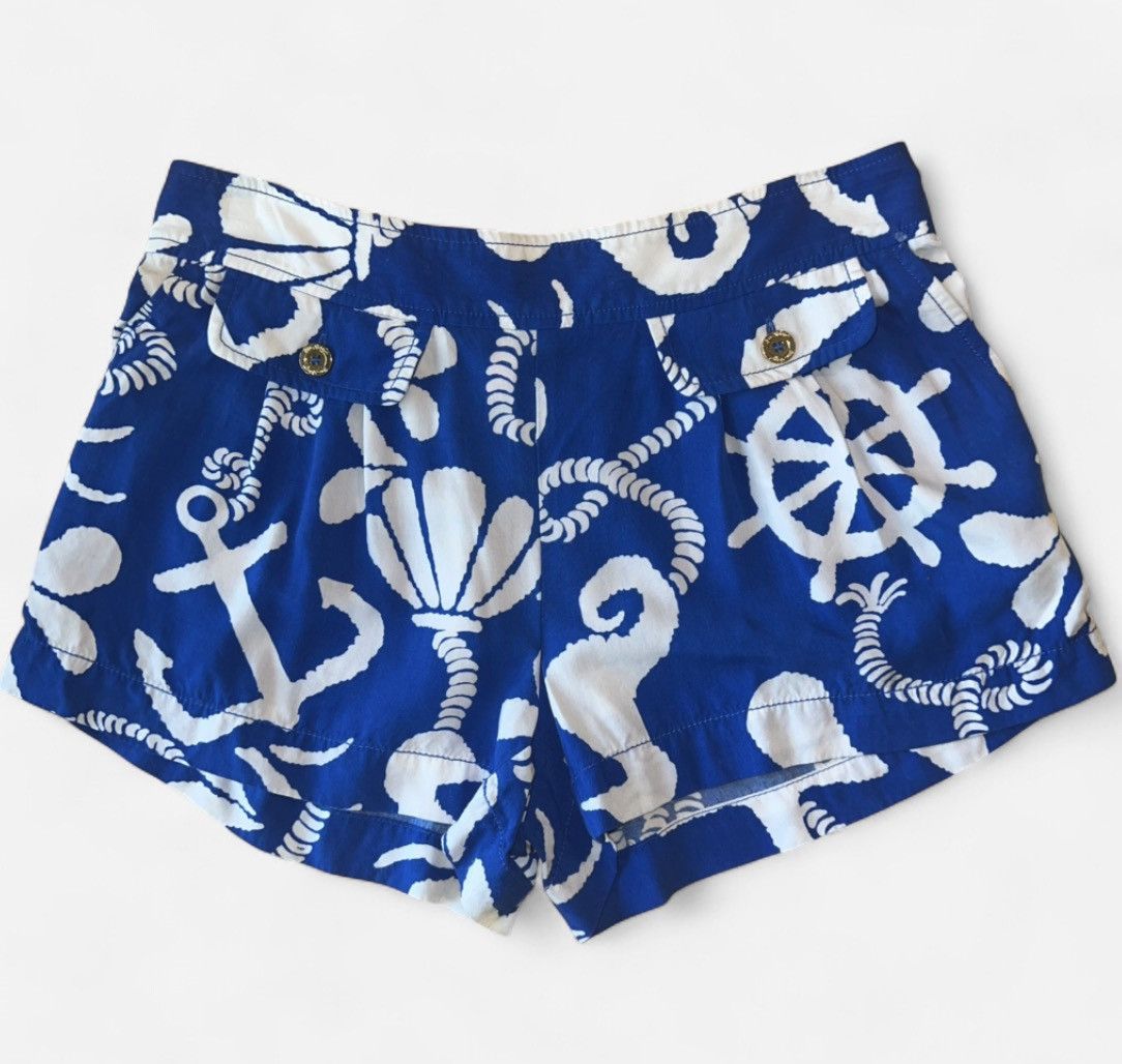 Lilly Pulitzer Lilly Pulitzer Nautical Blue & White Shorts Size M Size 30" / US 8 / IT 44 - 1 Thumbnail