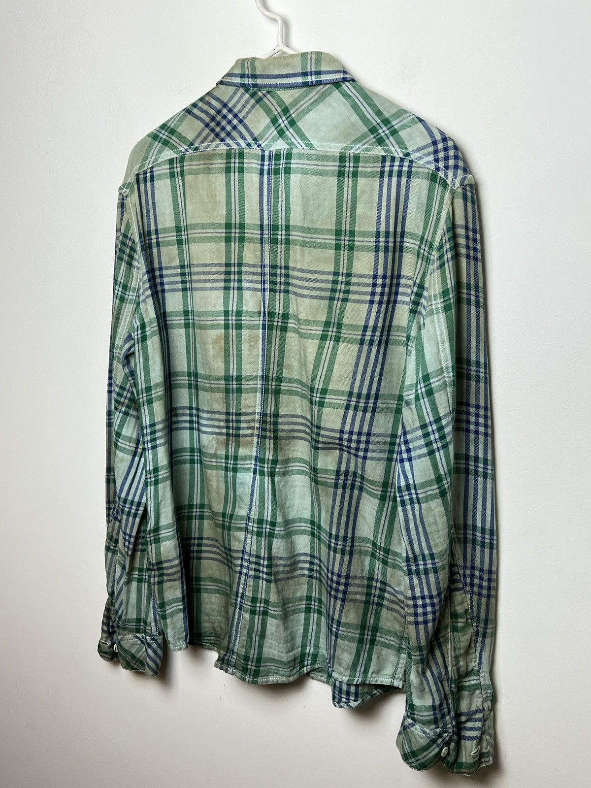 Acne Studios acne vintage travis plaid flannel shirt bleached tie dye y2k Size US M / EU 48-50 / 2 - 7 Thumbnail
