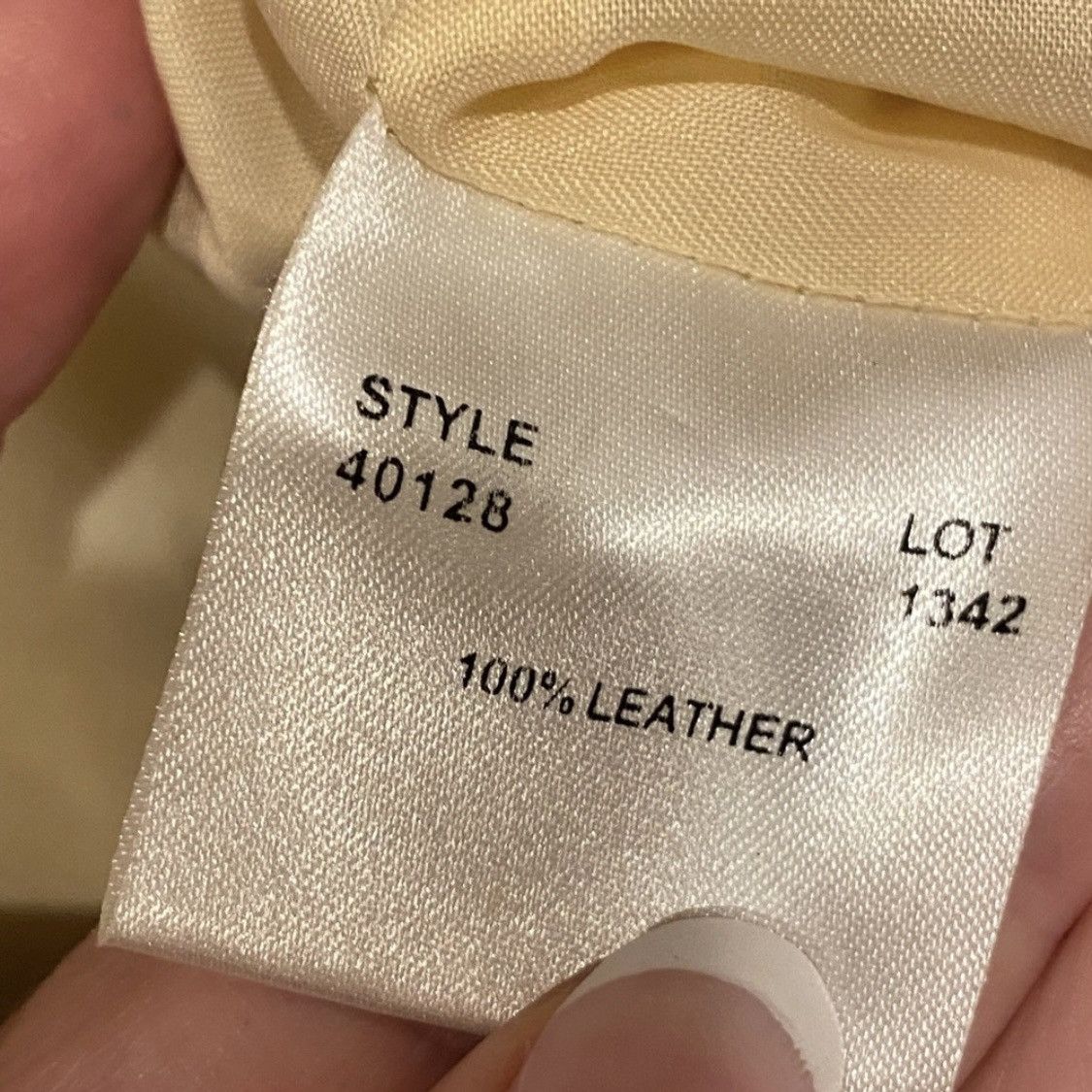 Vintage Vintage 90s Leather Pants Tan Beige Mid Rise 12 Size 34" / US 12 / IT 48 - 7 Thumbnail