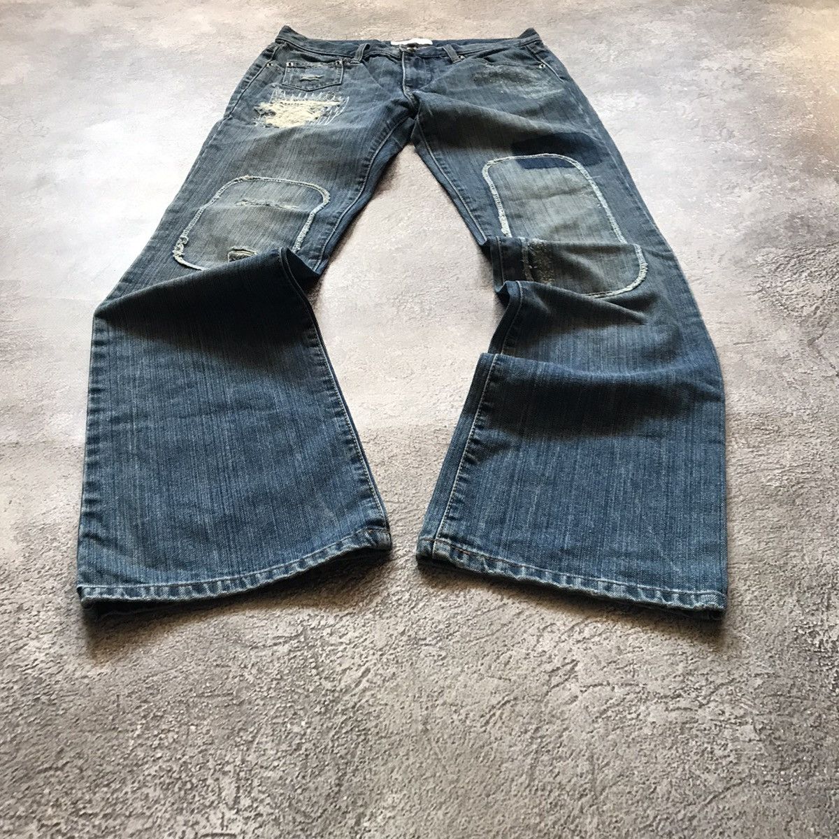 Armani Exchange vintage armani japan jeans distressed low rise flared 90s Size US 28 / EU 44 - 1 Thumbnail