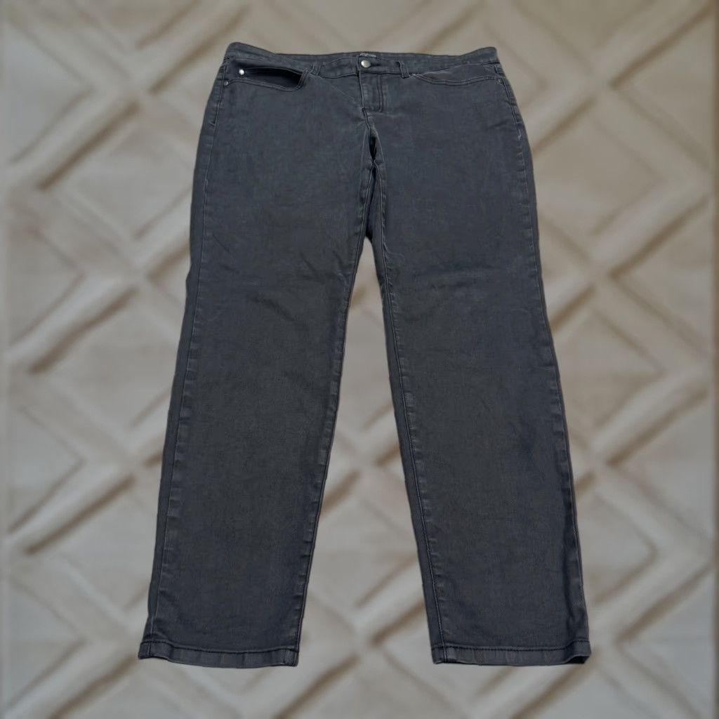 Eileen Fisher Eileen Fisher Washed Organic Cotton Skinny Denim Jeans Womens 16 Black Stretch Denim Jeans 16 Women City Outdoor Size 38" / US 16 / IT 52 - 1 Thumbnail