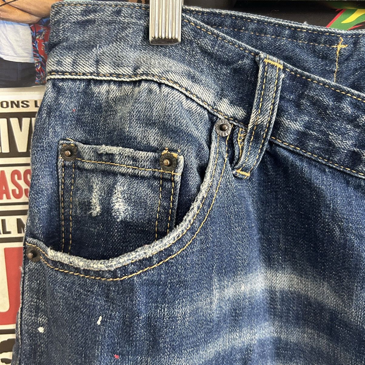 Dsquared2 Vintage Dsquared2 Paint Splash Patches Distressed Denim Size US 37 - 10 Thumbnail