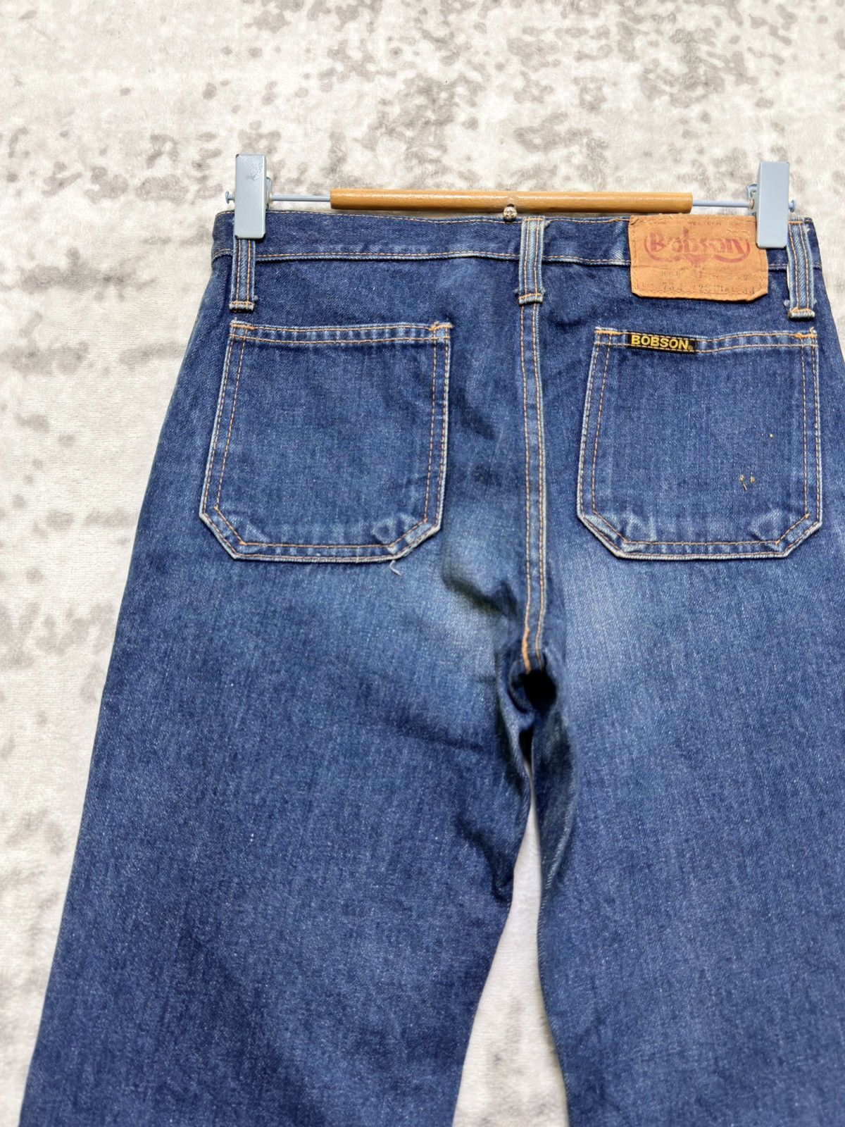 Japanese Brand 70s Style Bobson Denim Bush Pants Flare Bell Bottom Jeans Size US 26 / EU 42 - 9 Thumbnail
