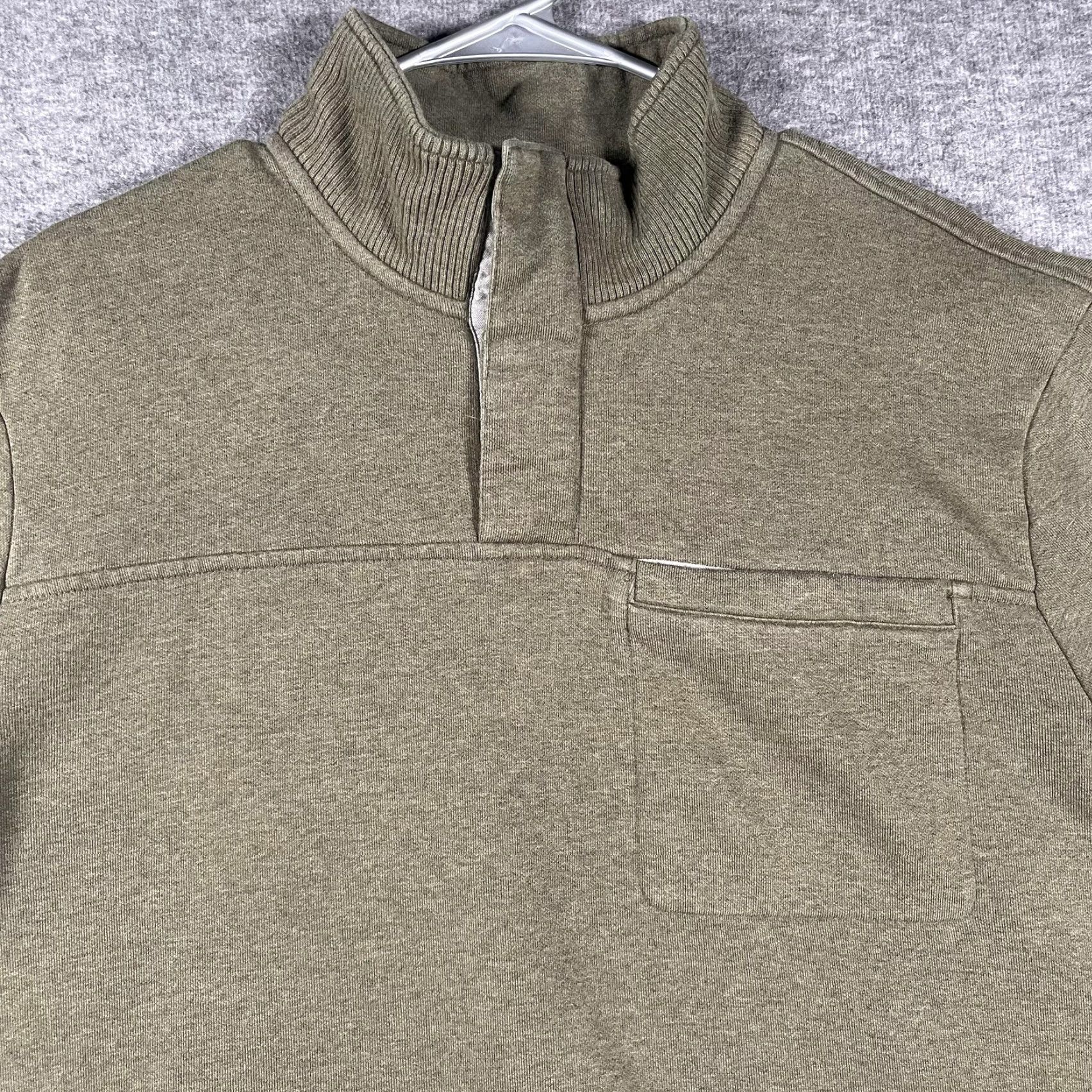 Vintage Magellan Outdoors Sweatshirt Mens Large Olive Mock Neck Pullover Chest Pocket Size US L / EU 52-54 / 3 - 2 Thumbnail