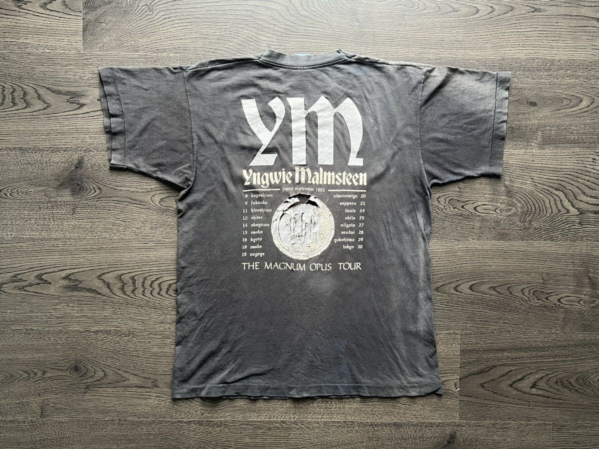 Vintage Trashed Yngwie Malmsteen The Magnum Opus 95 Tour Tee