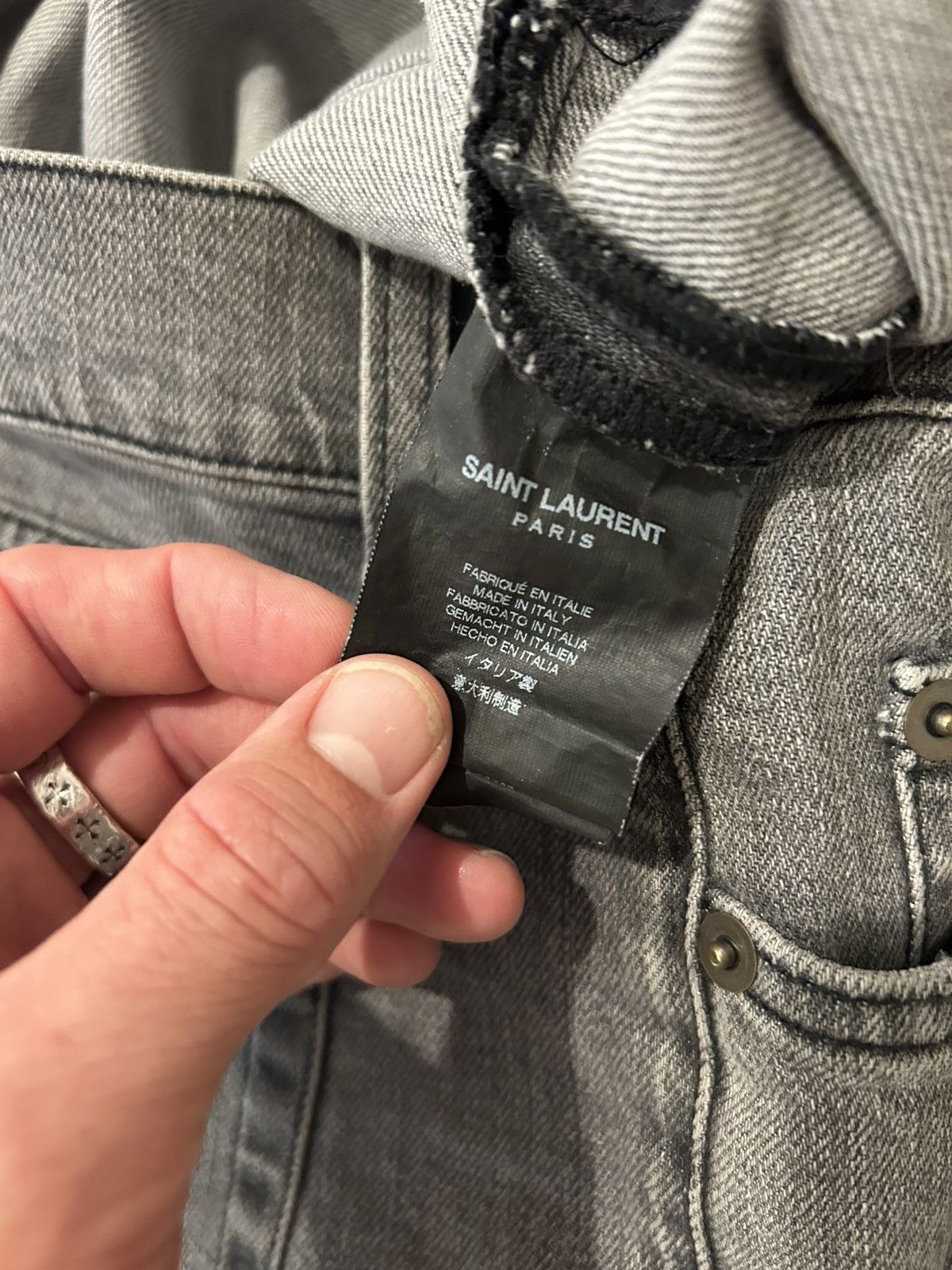 Saint Laurent Paris D02 gray denim jeans Size US 32 / EU 48 - 4 Thumbnail