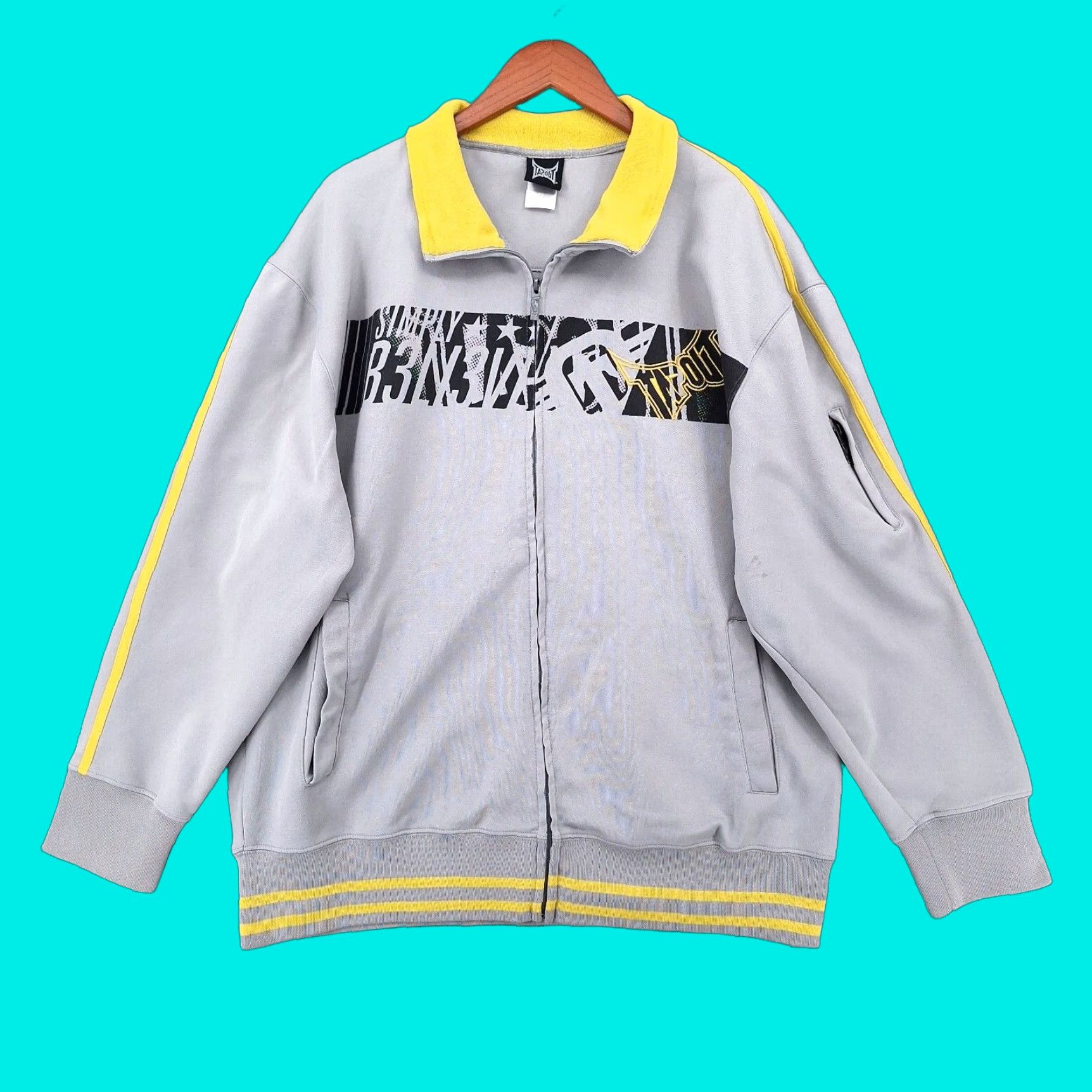Tapout VINTAGE Tapout Track Jacket Mens 2XL Grey Full Zip Training Gym MMA Y2k Jacket Mens 2XL Grey Tapout Track Jacket Size US XXL / EU 58 / 5 - 1 Thumbnail